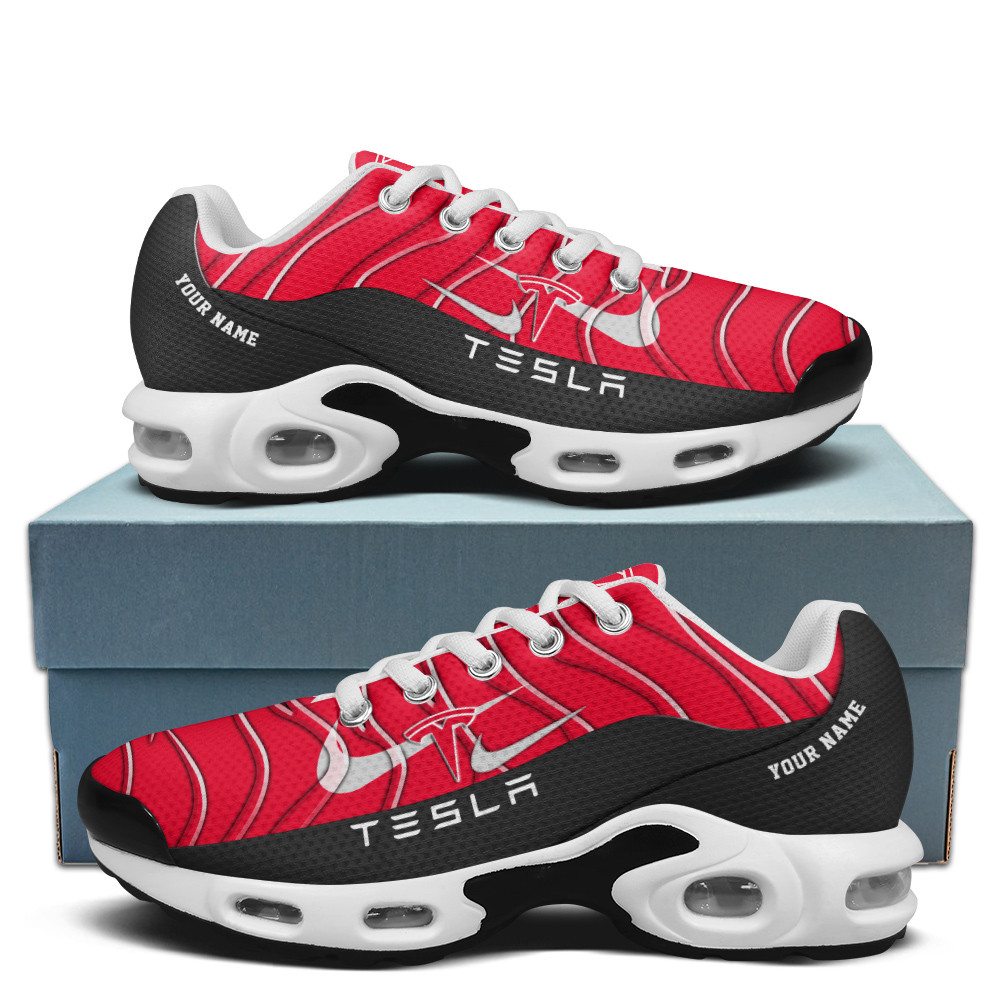 Tesla Vibrant Wave Custom Name TN Air Max Shoes Air Cushion Sneakers