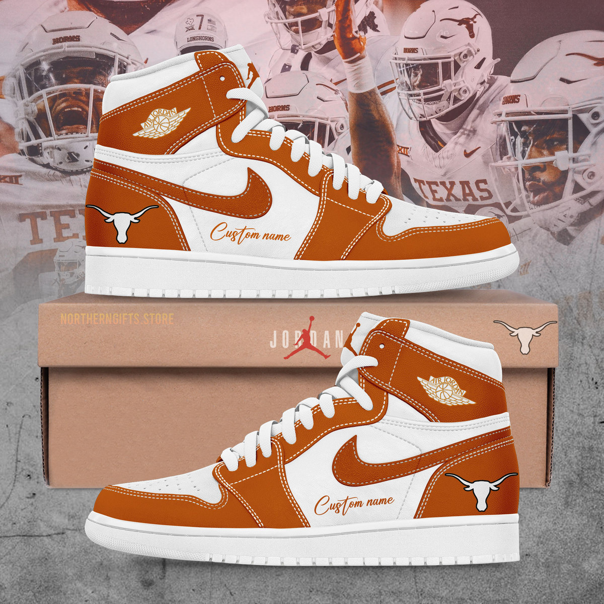 Texas Football Custom Name For Fans Shoes +NT03092409ID10