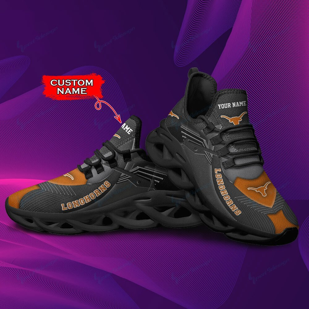 Texas Longhorns Personalized Max Soul YZ Running Sneakers 280
