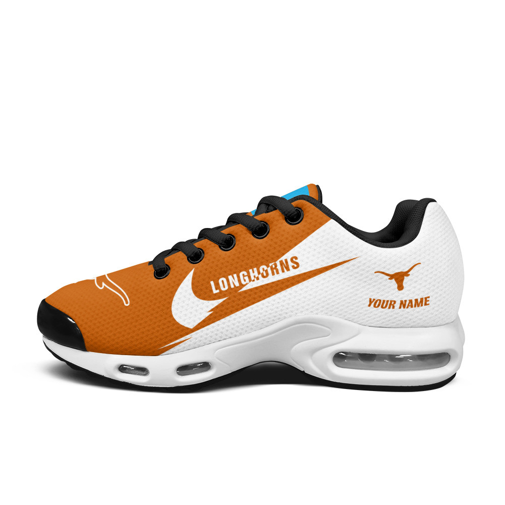 Texas Longhorns Personalized Name Team Logo Wings Of God Pattern TN Air Max Shoes Air Cushion Sneakers