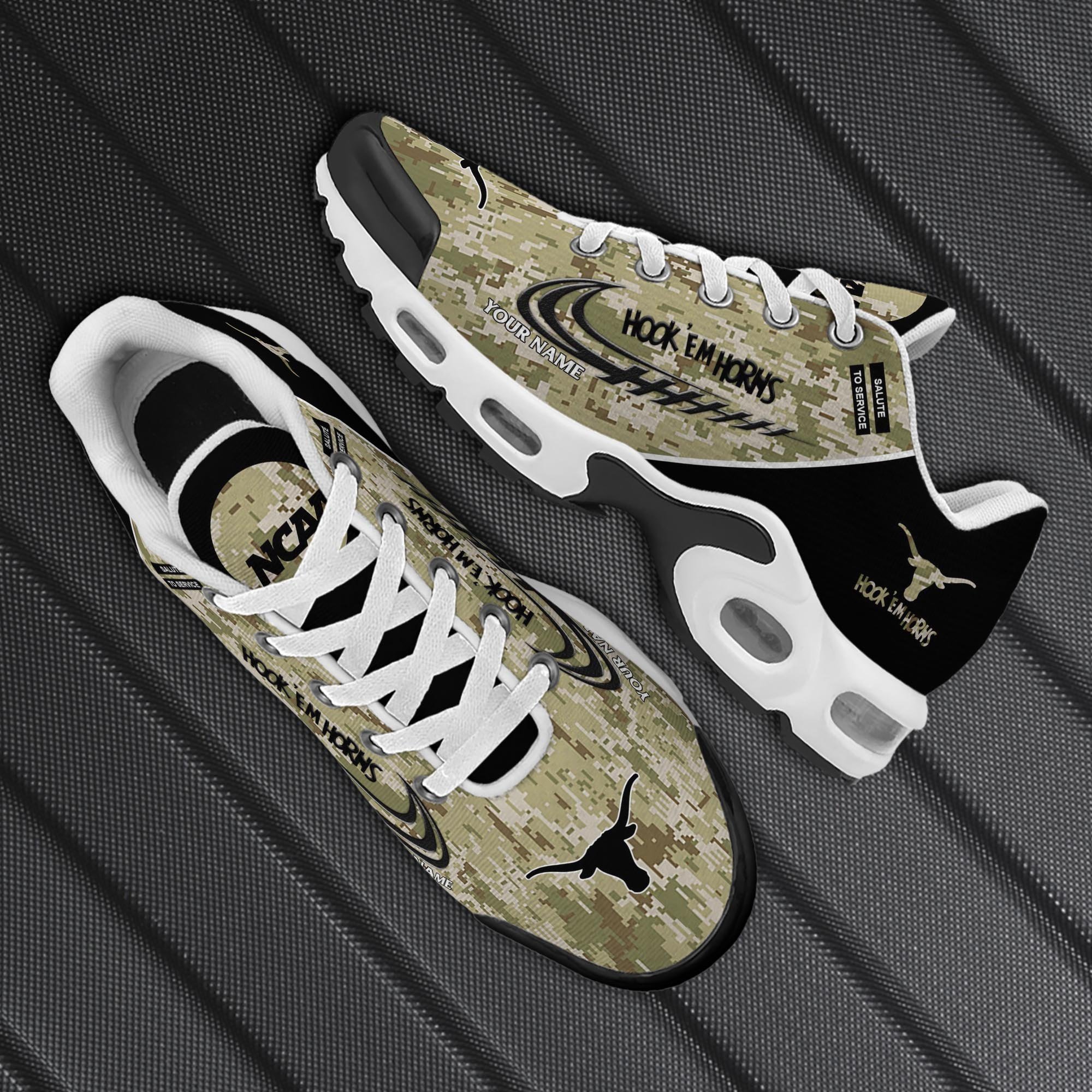 Texas Longhorns TN Shoes 2026 Version Custom Name, Camouflage Shoes, Gifts For Football Lovers PH636