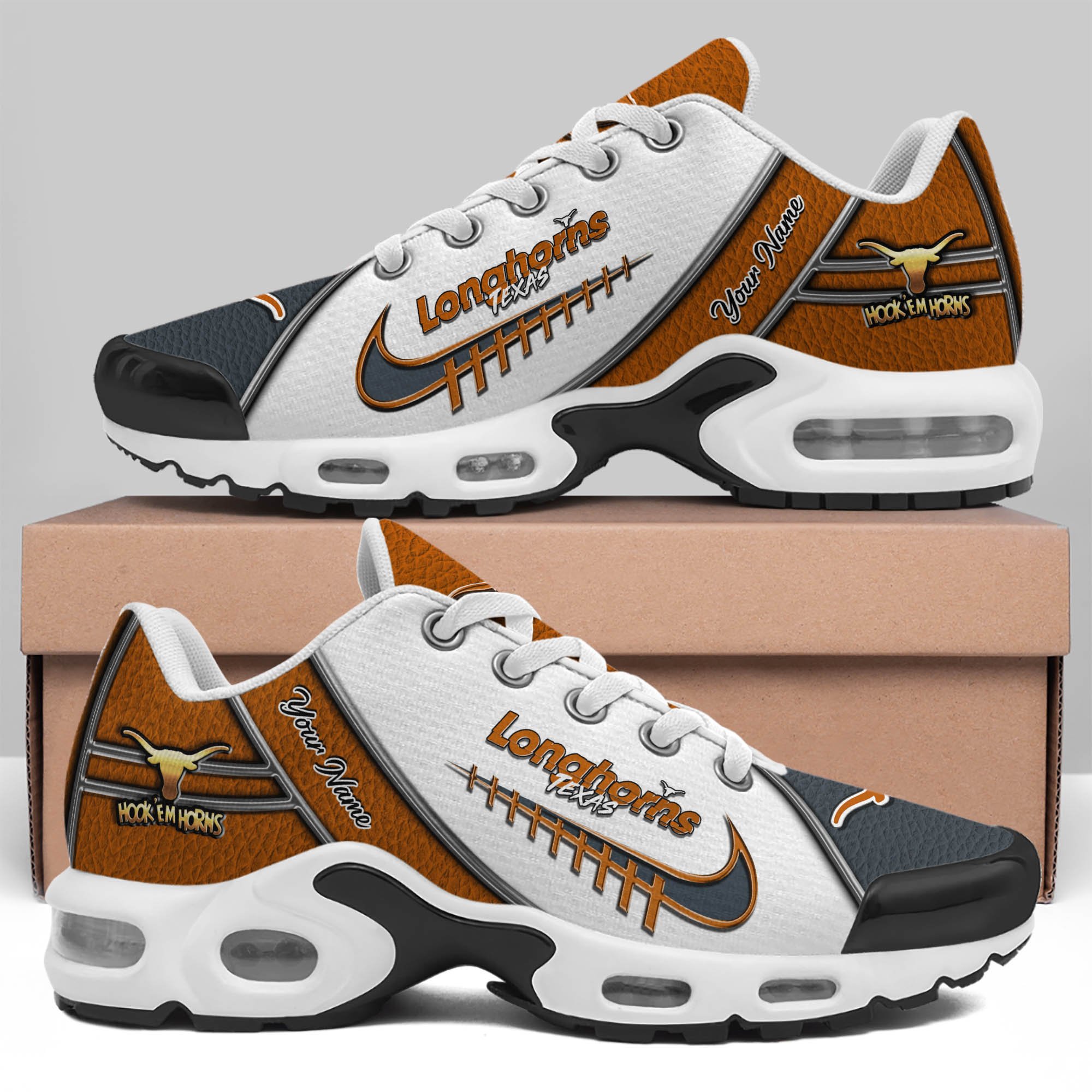 Texas Longhorns TN Shoes 2026 Version Custom Your Name, Football Team Shoes 516