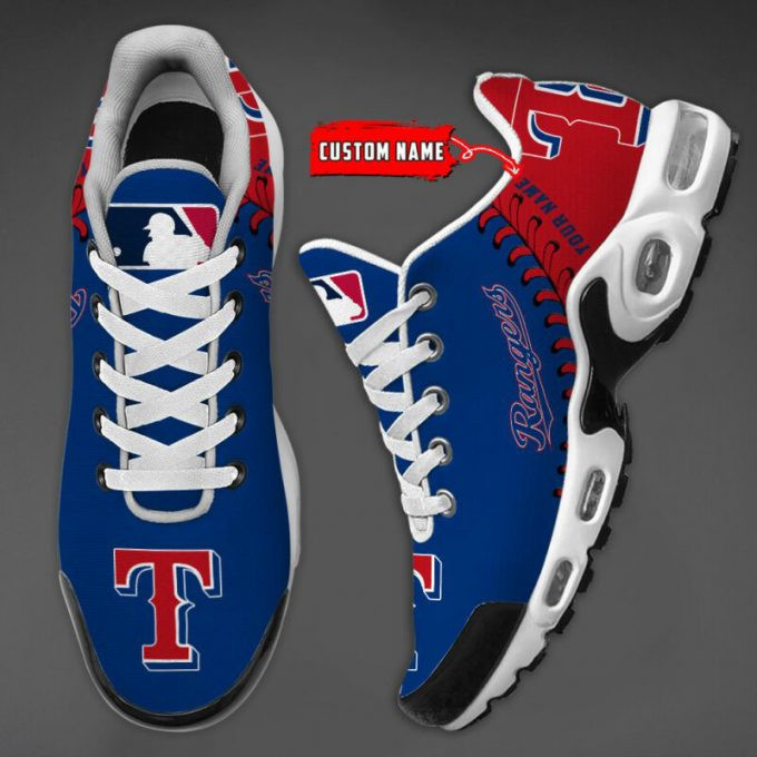 Texas Rangers Custom Name Air Max Shoes Air Cushion Sneakers
