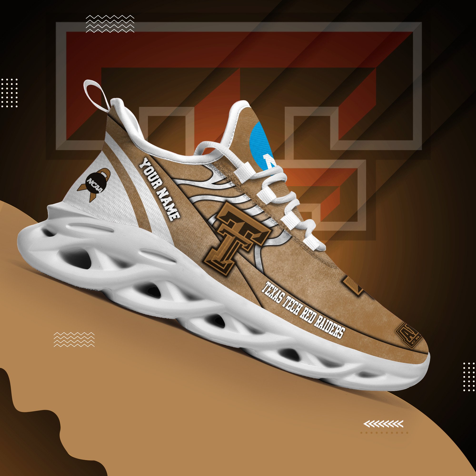 Texas Tech Red Raiders Black Max Soul Shoes 2026 Versions Custom Your Name And Number 312