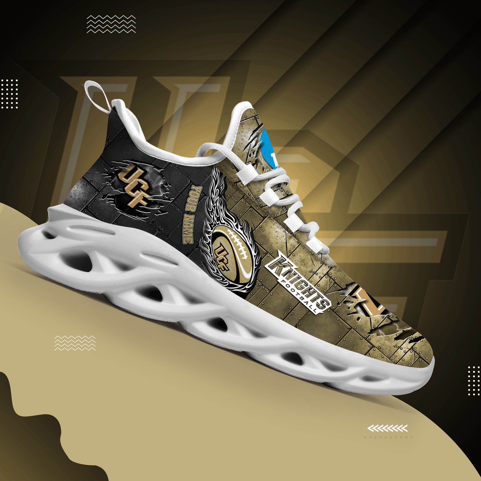 UCF Knights Black Max Soul Shoes 2026 Versions, White Max Soul Shoes Custom Your Name PH879