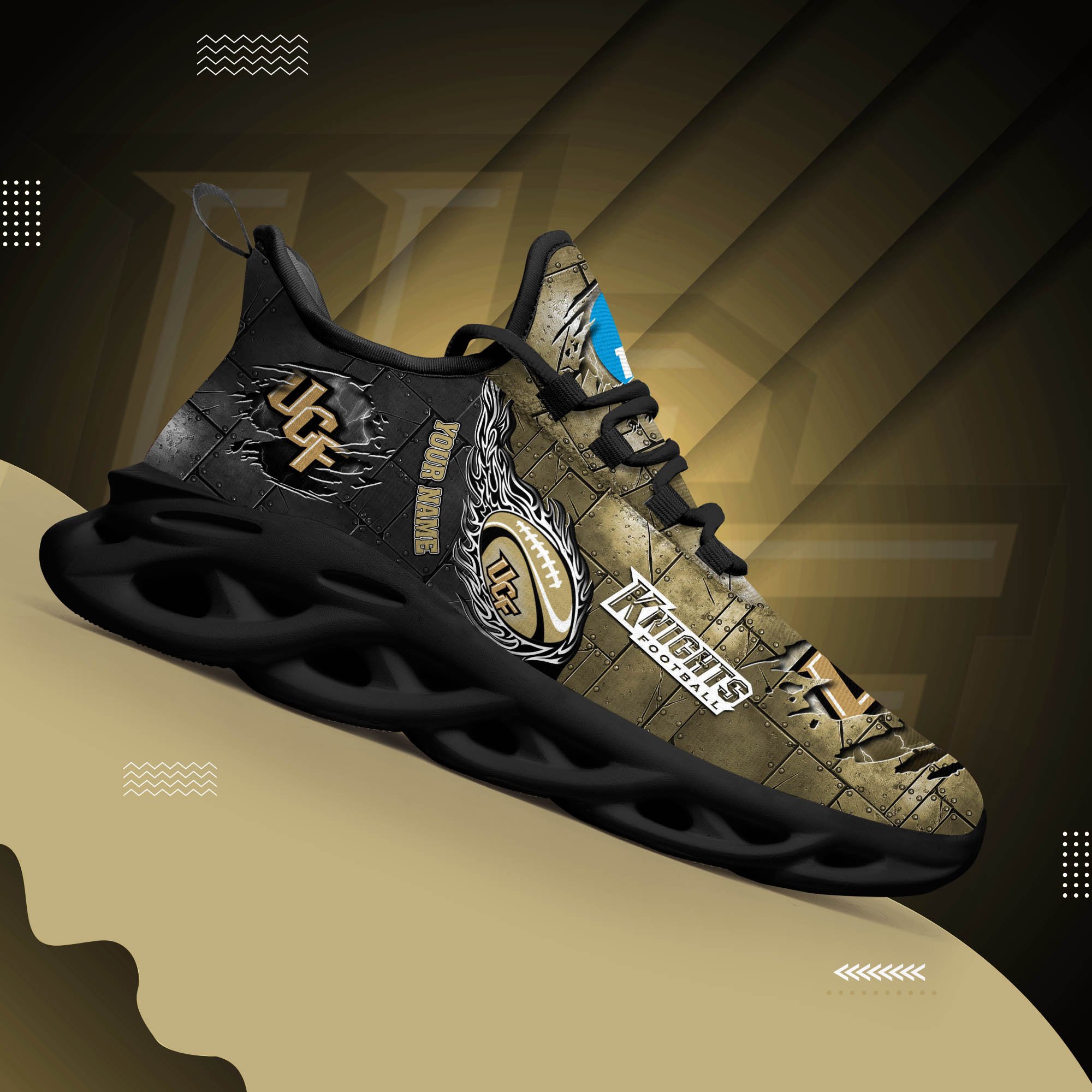 UCF Knights Black Max Soul Shoes 2026 Versions, White Max Soul Shoes Custom Your Name PH879