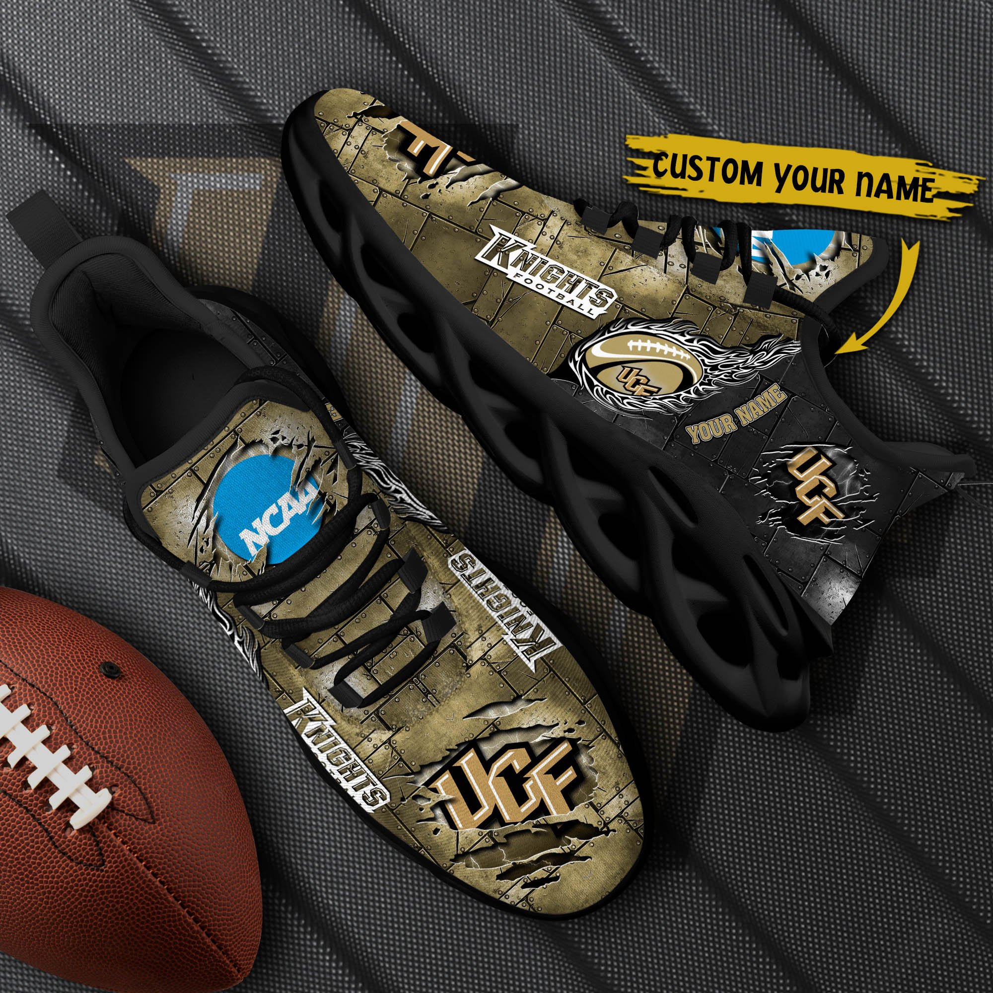 UCF Knights Black Max Soul Shoes 2026 Versions, White Max Soul Shoes Custom Your Name PH879