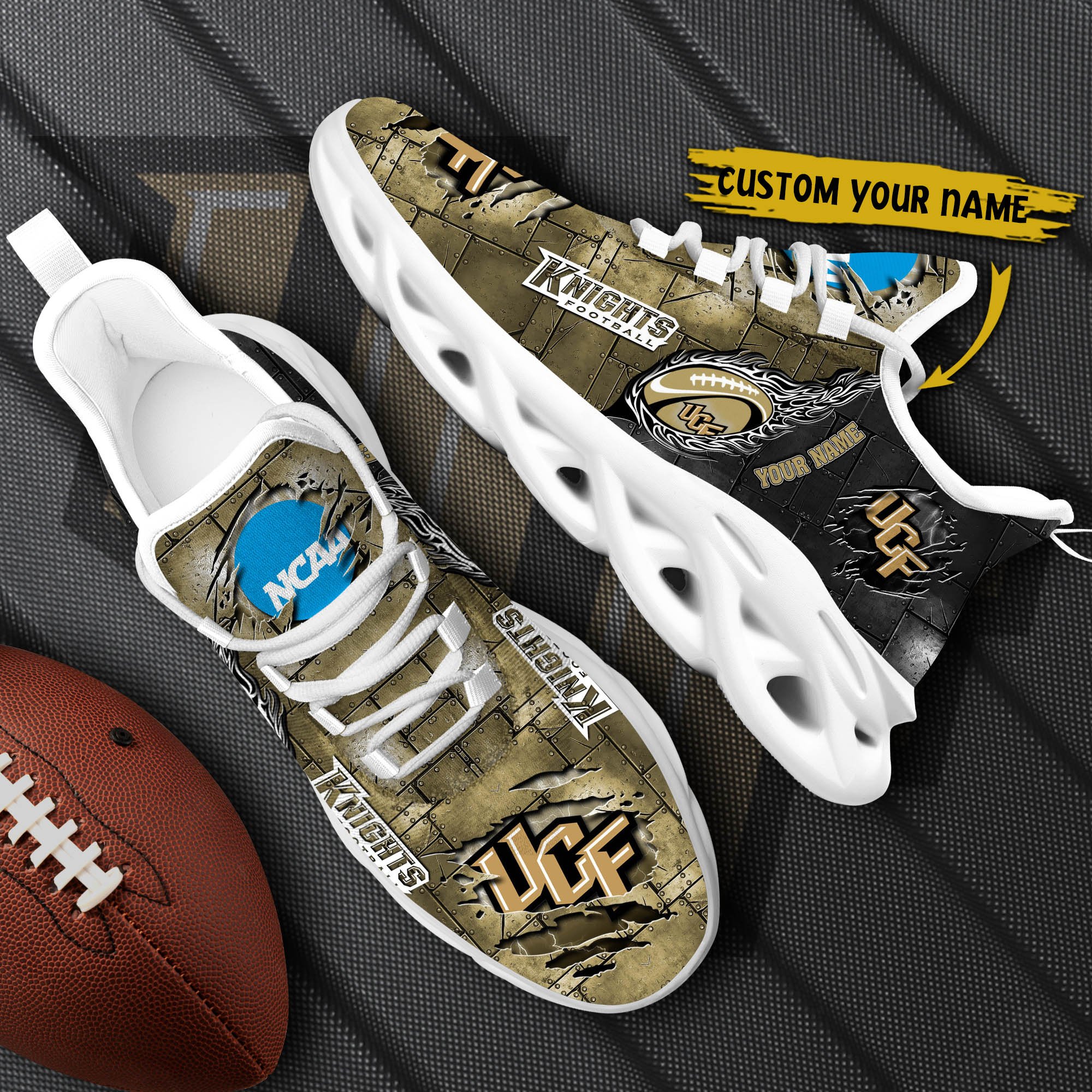 UCF Knights Black Max Soul Shoes 2026 Versions, White Max Soul Shoes Custom Your Name PH879