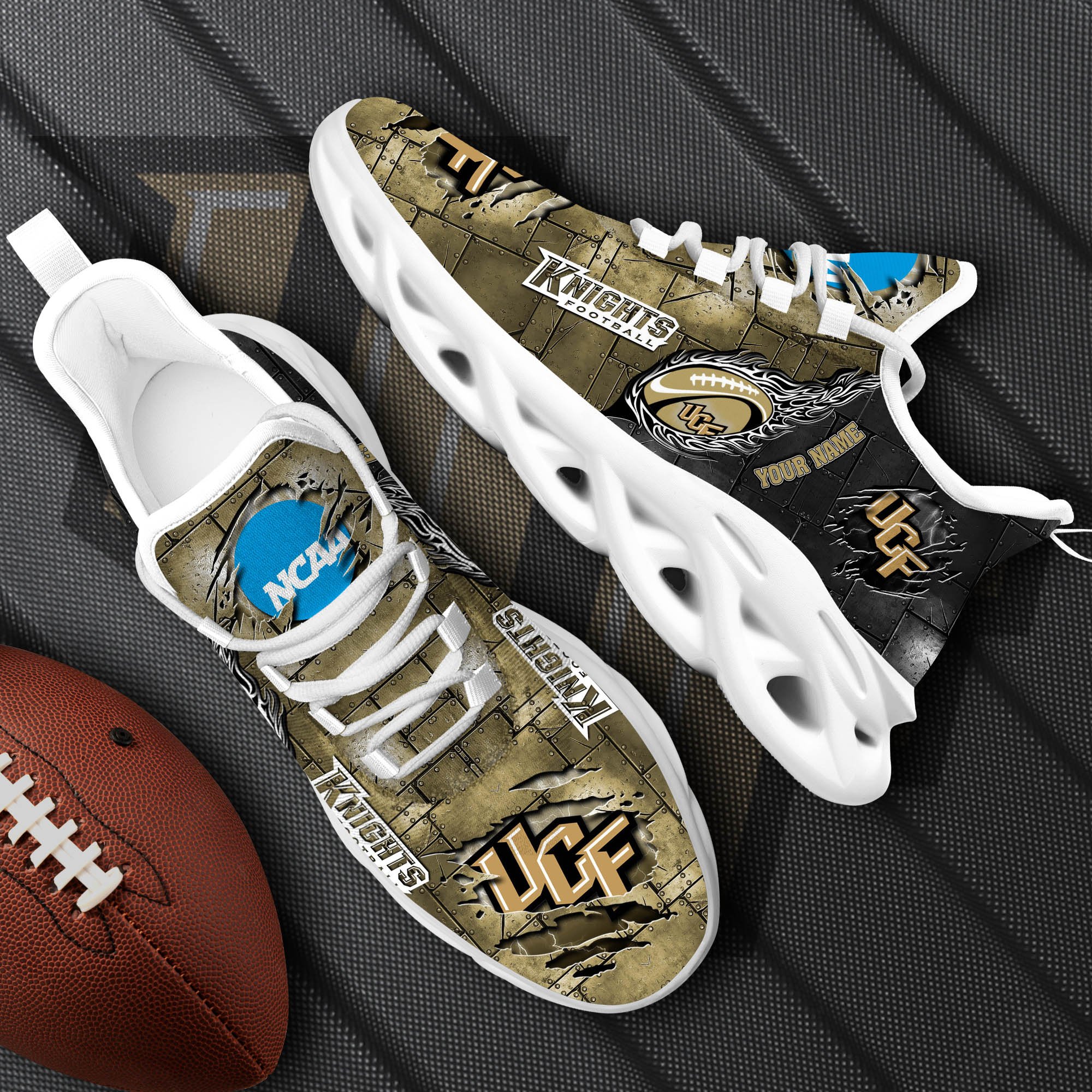 UCF Knights Black Max Soul Shoes 2026 Versions, White Max Soul Shoes Custom Your Name PH879