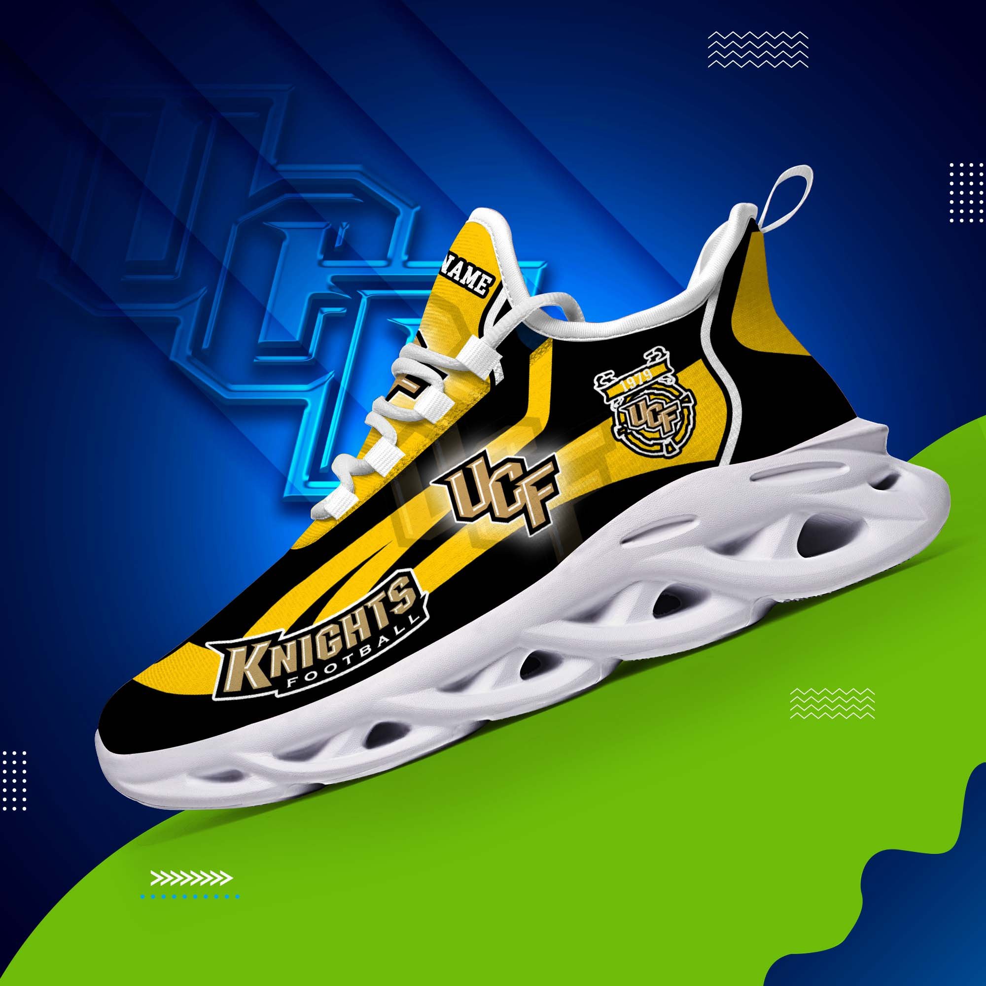 UCF Knights White C Sneakers 2026 Version Personalized Your Name 090
