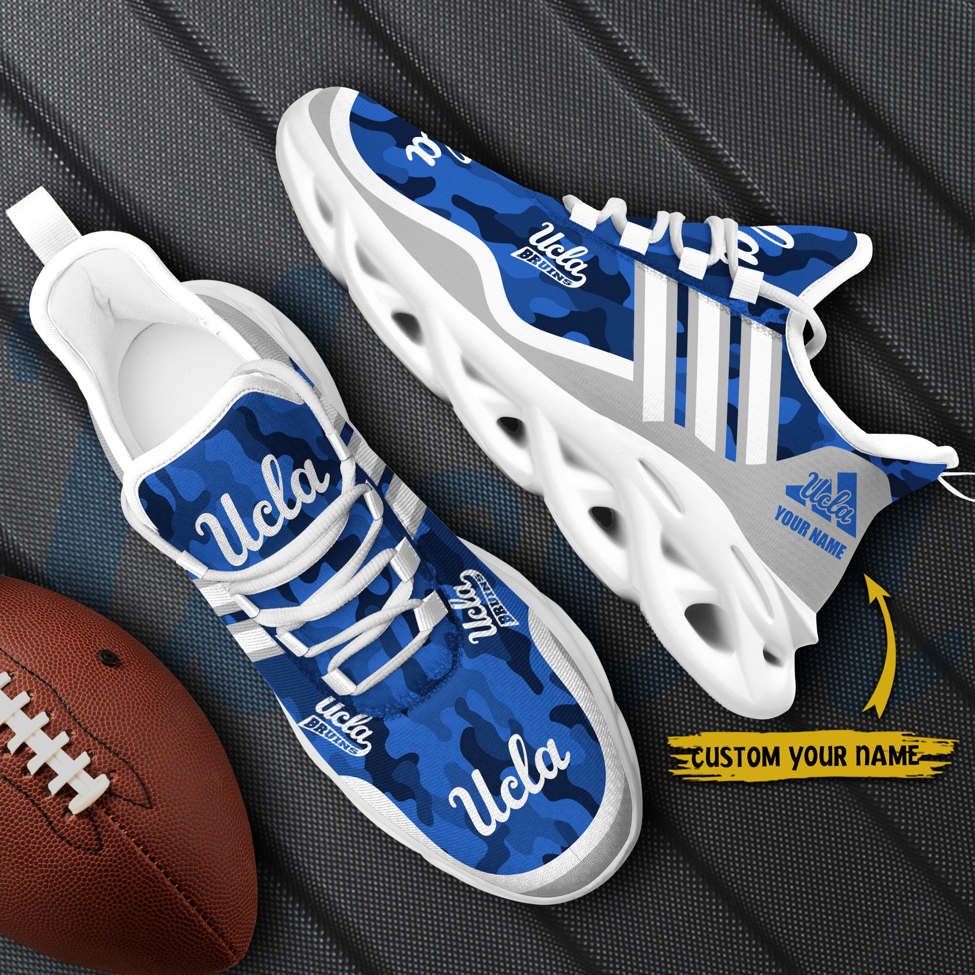 UCLA Bruins Black Max Soul Shoes 2026 Versions Custom Name 466