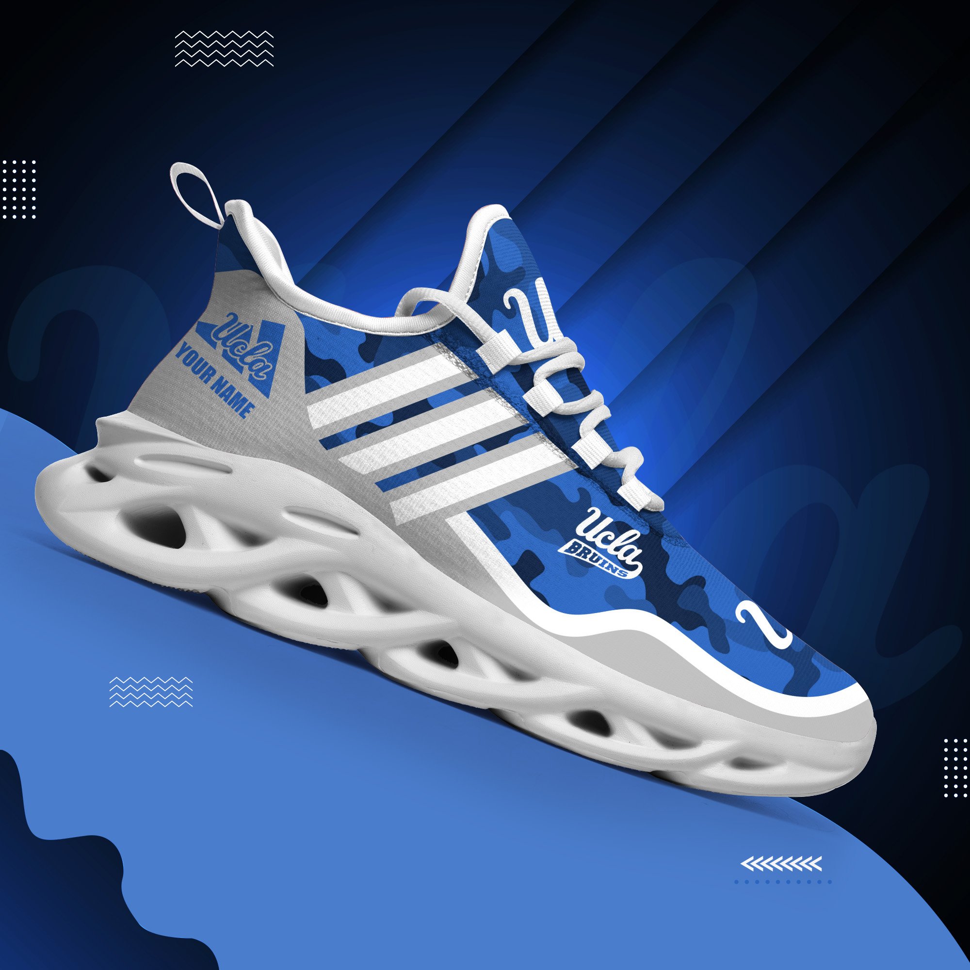 UCLA Bruins Black Max Soul Shoes 2026 Versions Custom Name 466