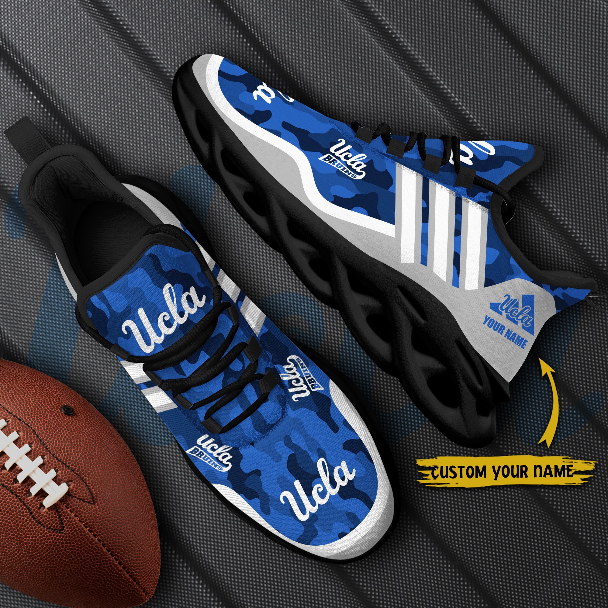 UCLA Bruins Black Max Soul Shoes 2026 Versions Custom Name 466