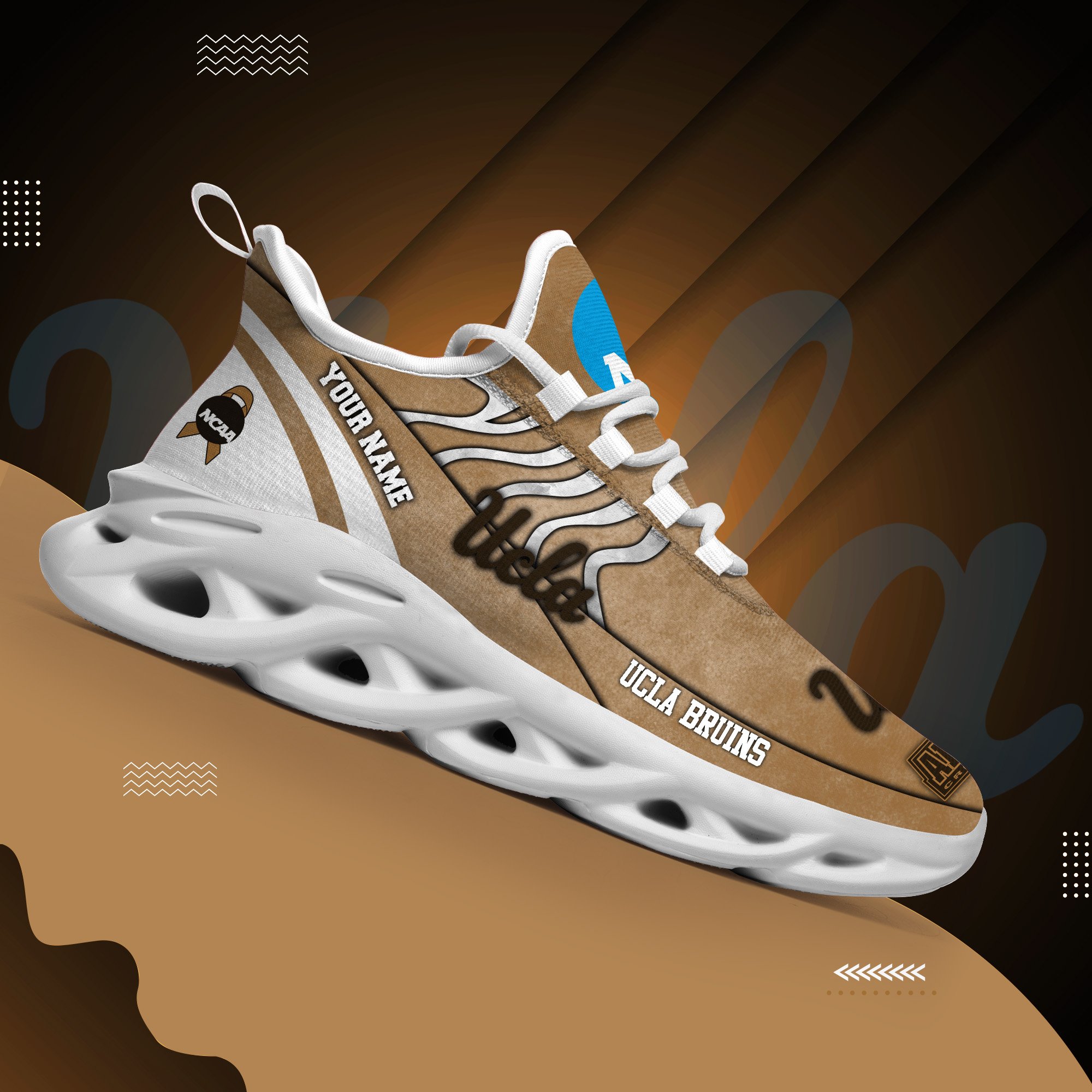 UCLA Bruins Black Max Soul Shoes 2026 Versions Custom Your Name And Number 312