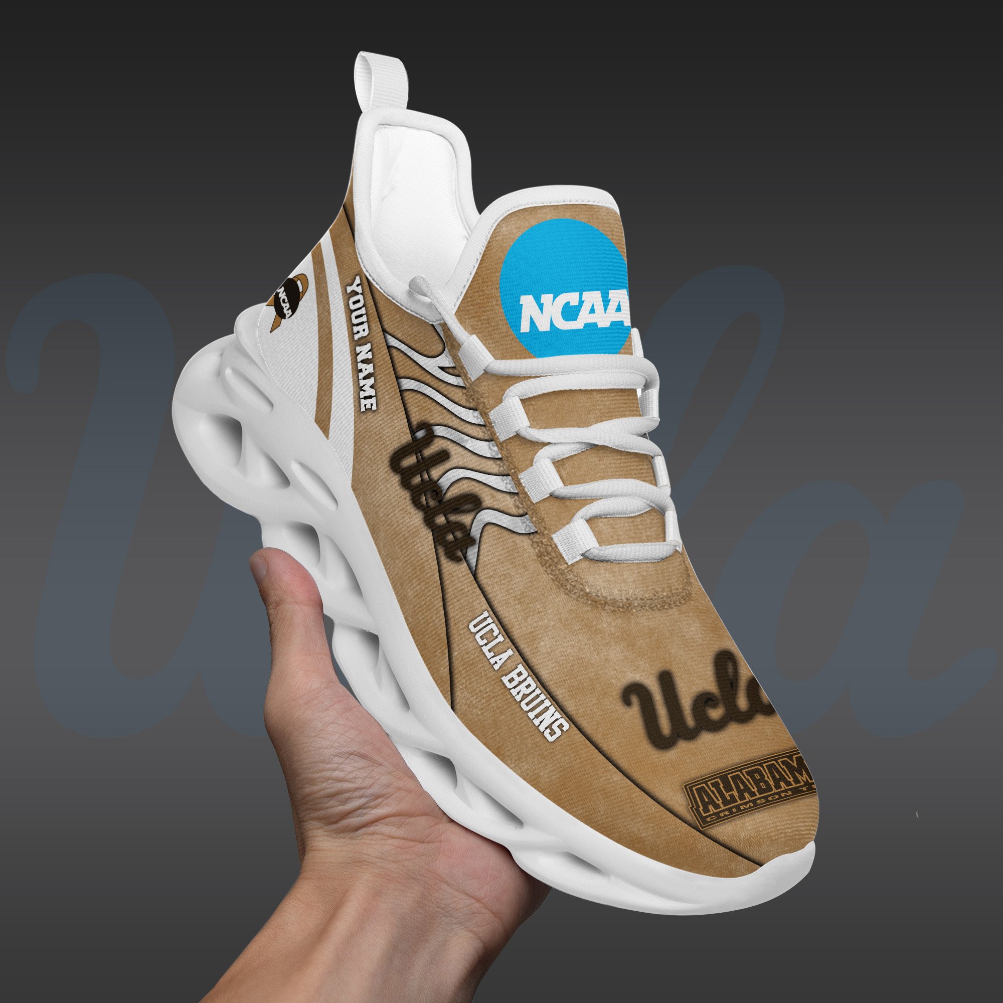UCLA Bruins Black Max Soul Shoes 2026 Versions Custom Your Name And Number 312