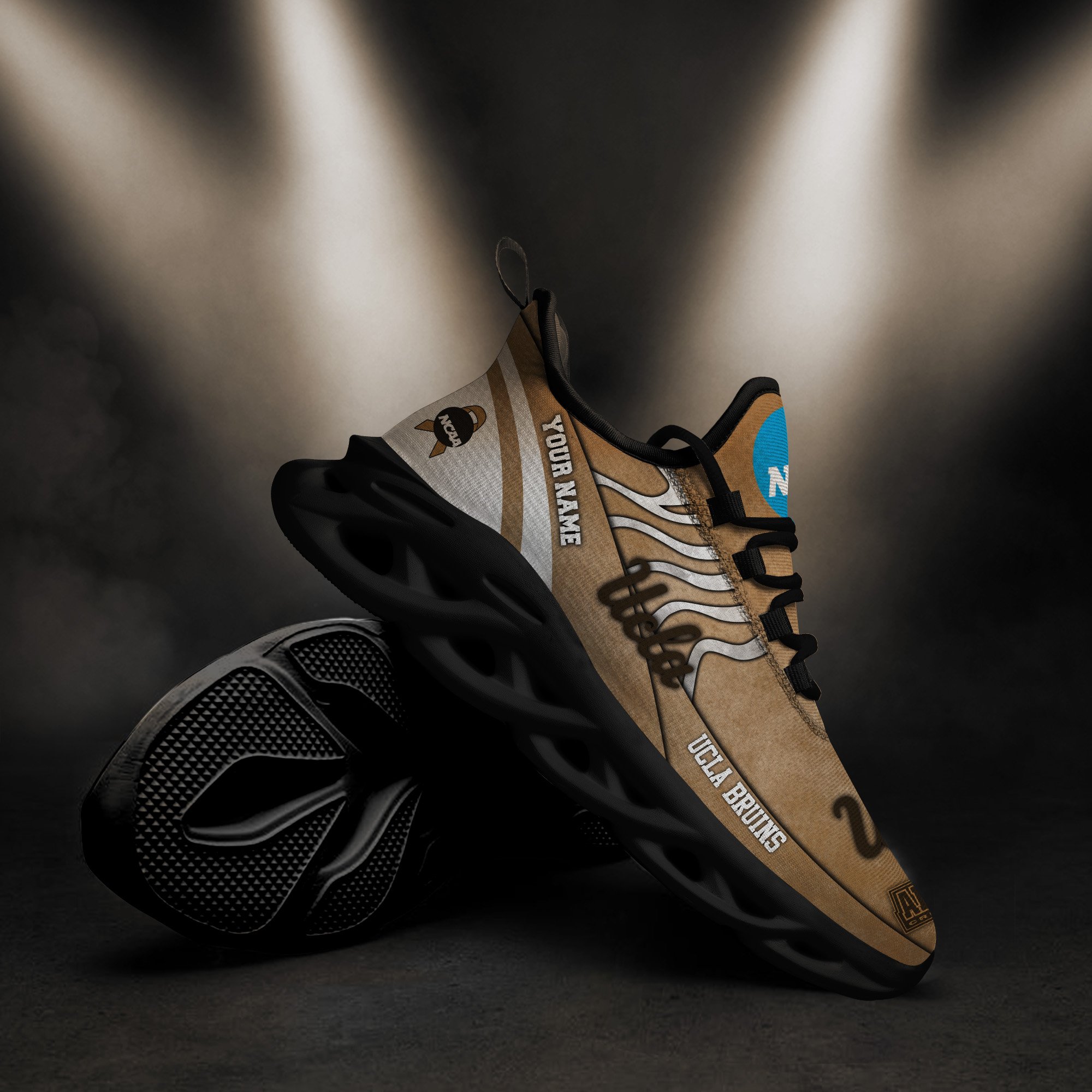 UCLA Bruins Black Max Soul Shoes 2026 Versions Custom Your Name And Number 312