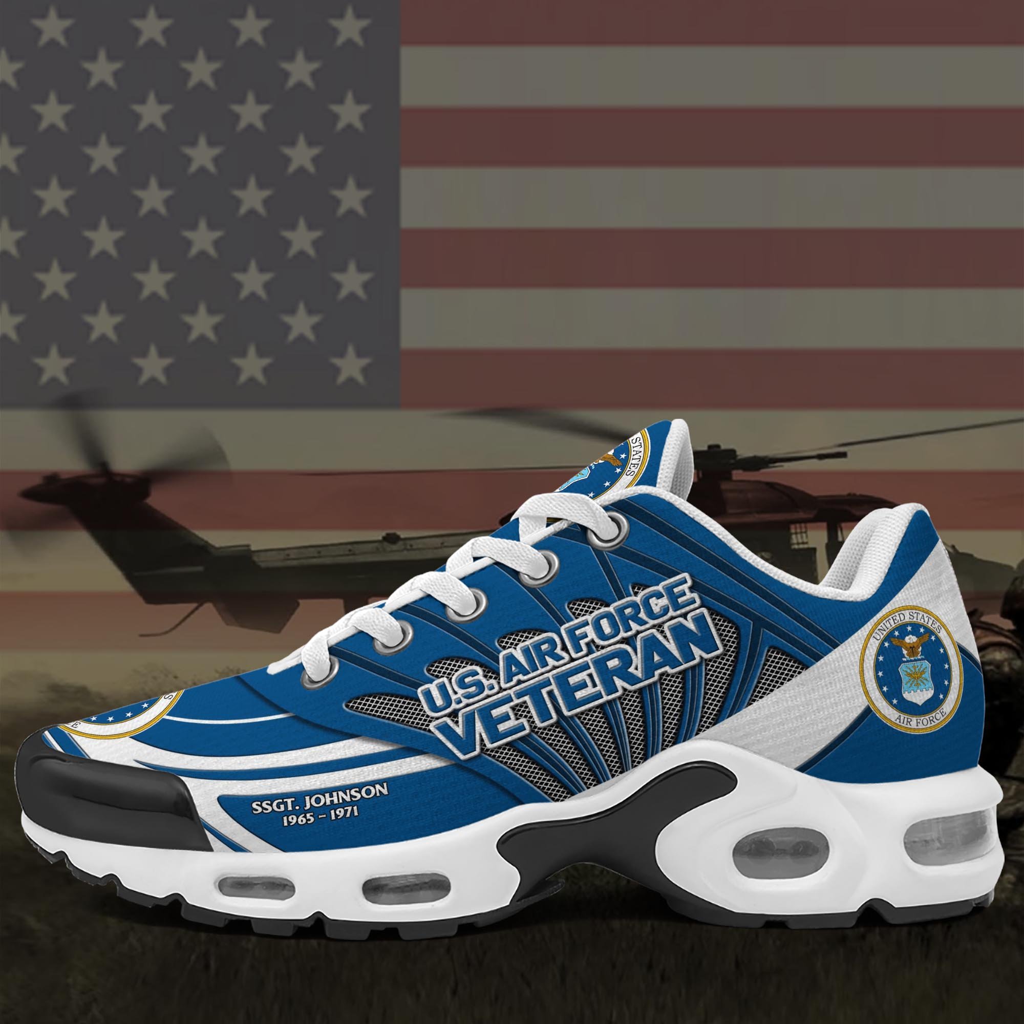 US Air Force TN Shoes Custom Name And Year, Military Shoes, Military Gifts PH406