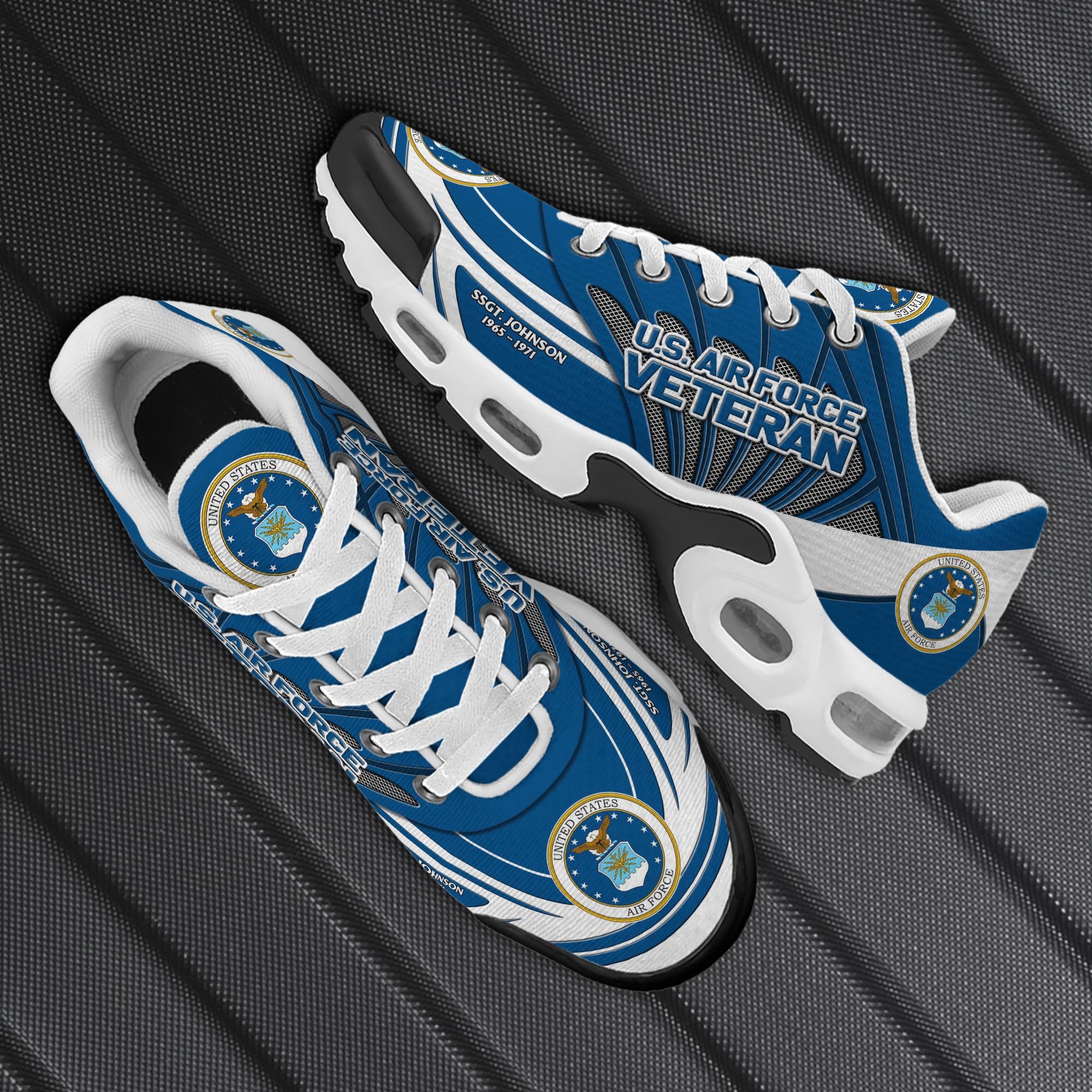 US Air Force TN Shoes Custom Name And Year, Military Shoes, Military Gifts PH406