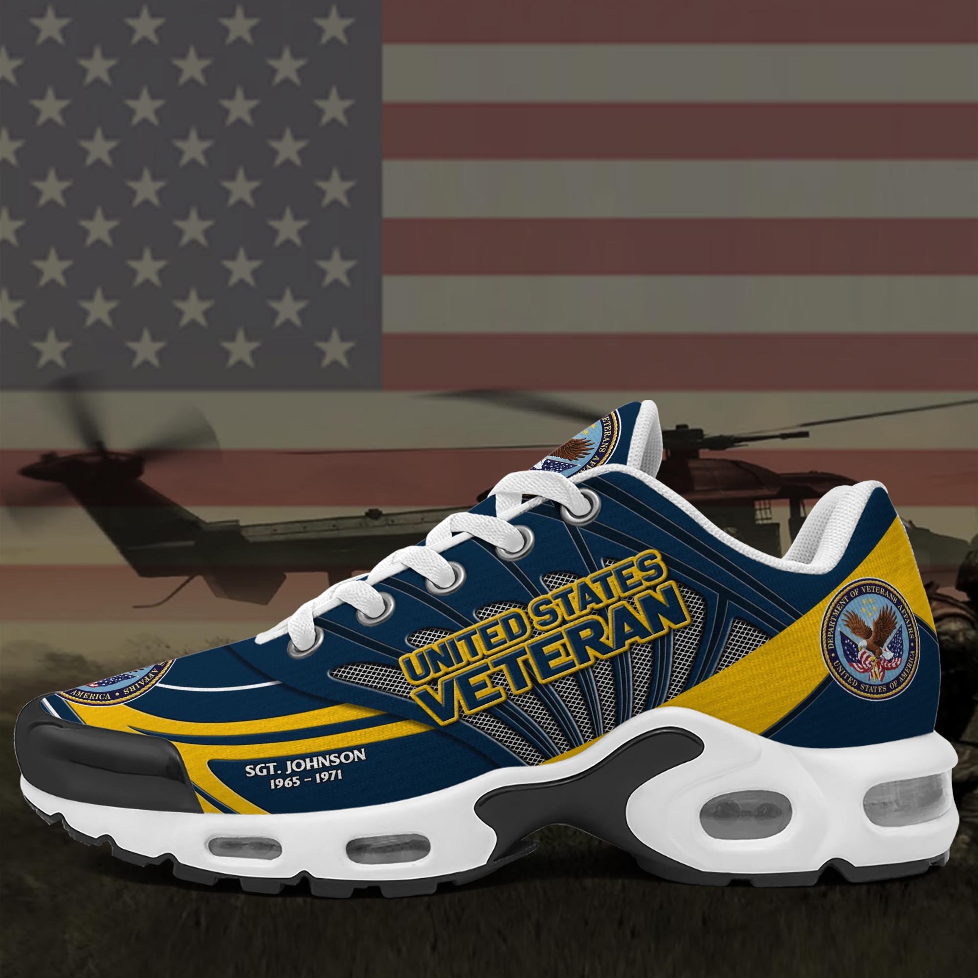 US Veteran TN Shoes Custom Name And Year, Military Shoes, Military Gifts PH406