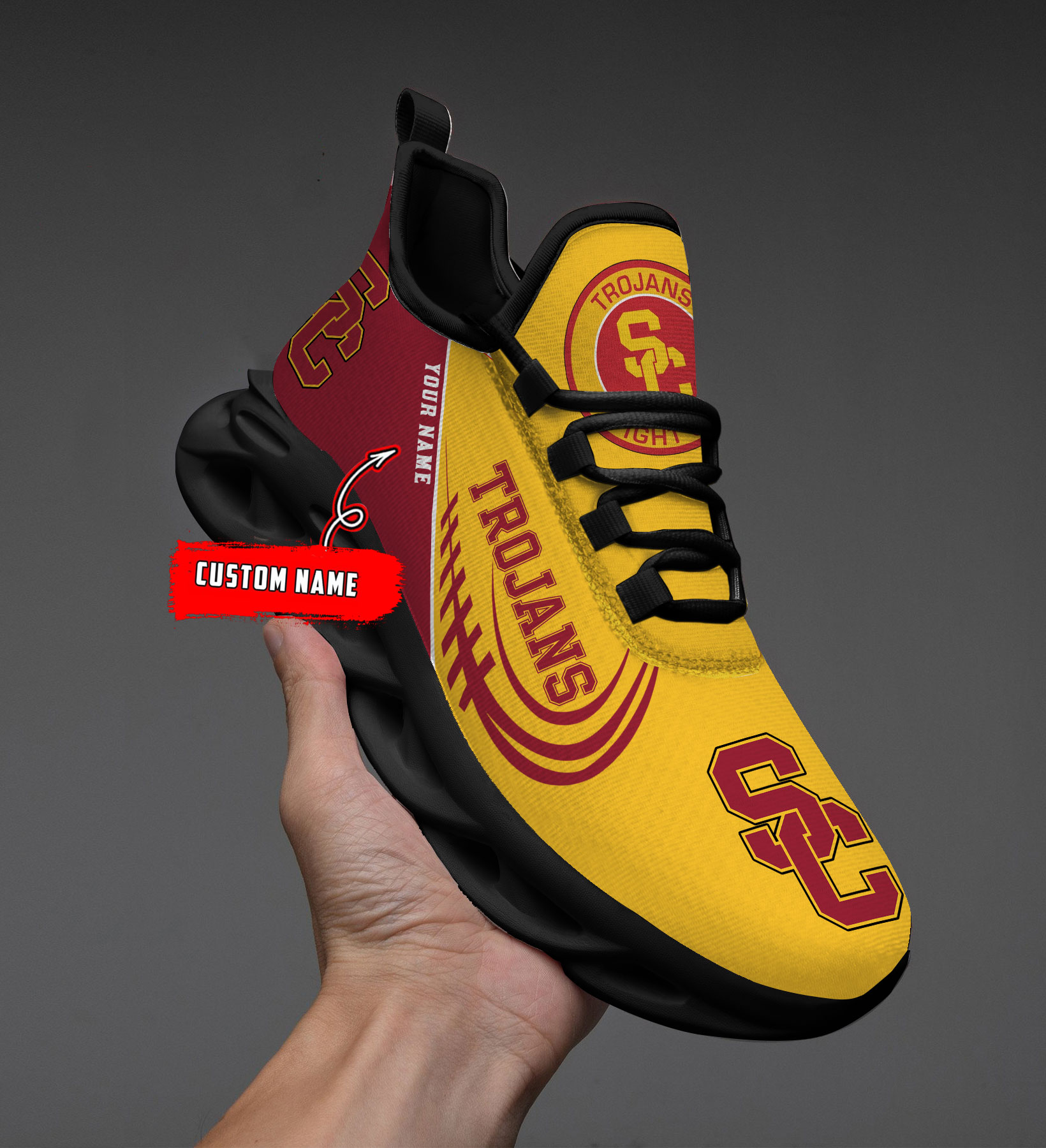 USC Trojans PERSONALIZED MAX SOUL SHOES T1