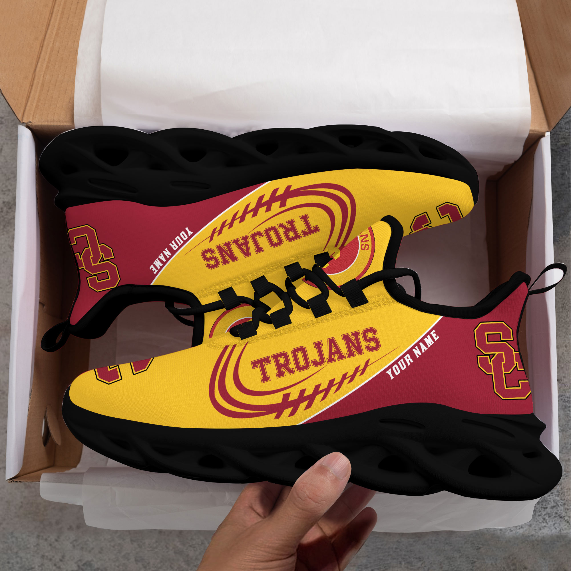 USC Trojans PERSONALIZED MAX SOUL SHOES T1
