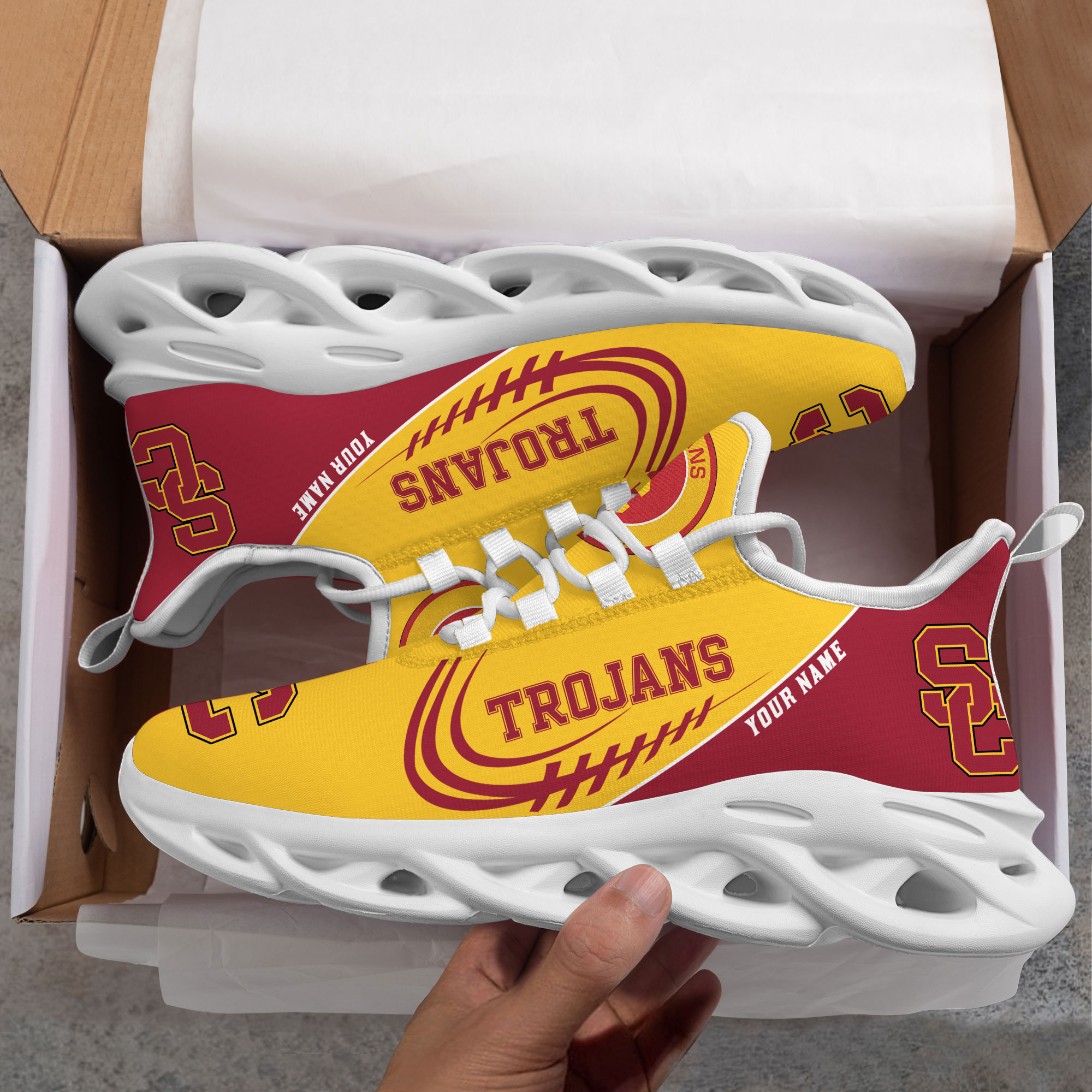 USC Trojans PERSONALIZED MAX SOUL SHOES T1