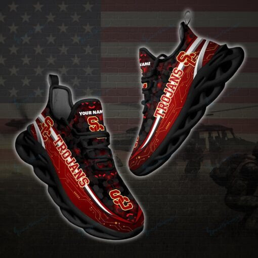 USC Trojans Personalized Max Soul YZ Running Sneakers 108