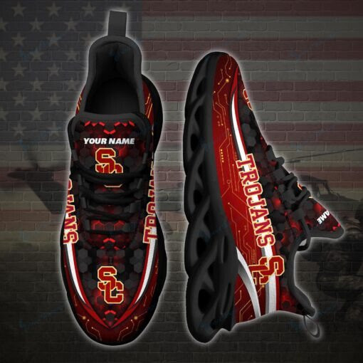 USC Trojans Personalized Max Soul YZ Running Sneakers 108