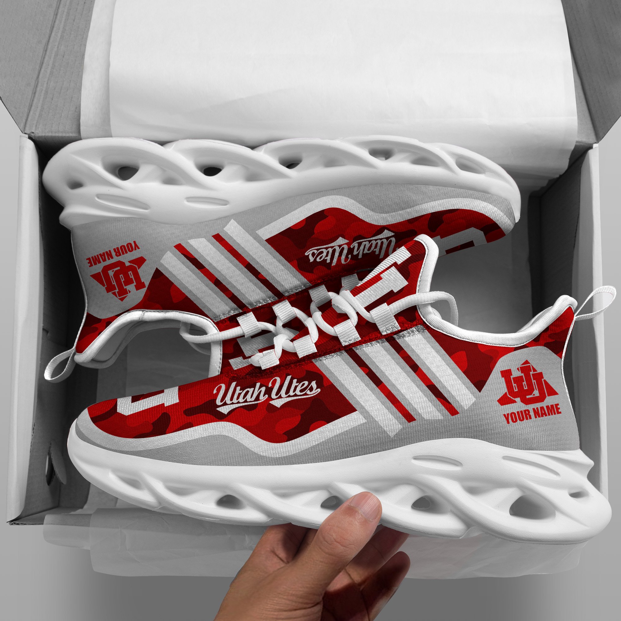 Utah Utes Black Max Soul Shoes 2026 Versions Custom Name 466