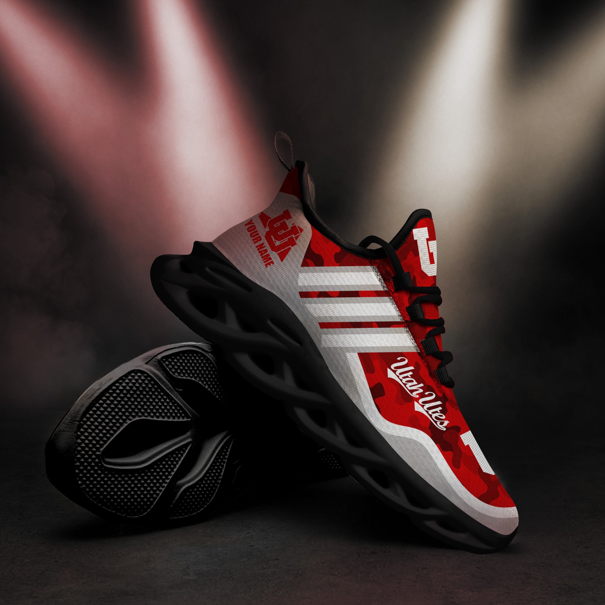 Utah Utes Black Max Soul Shoes 2026 Versions Custom Name 466