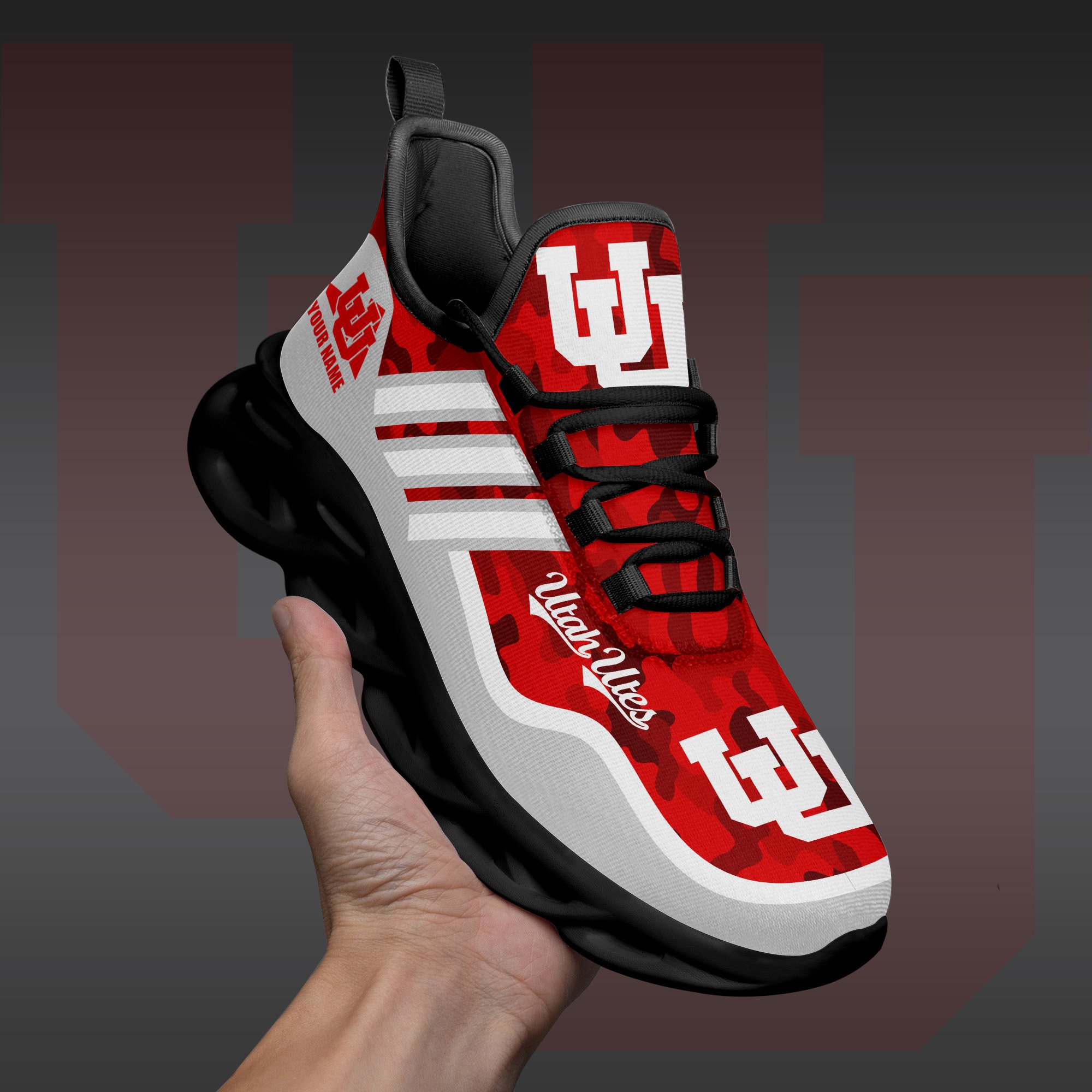 Utah Utes Black Max Soul Shoes 2026 Versions Custom Name 466