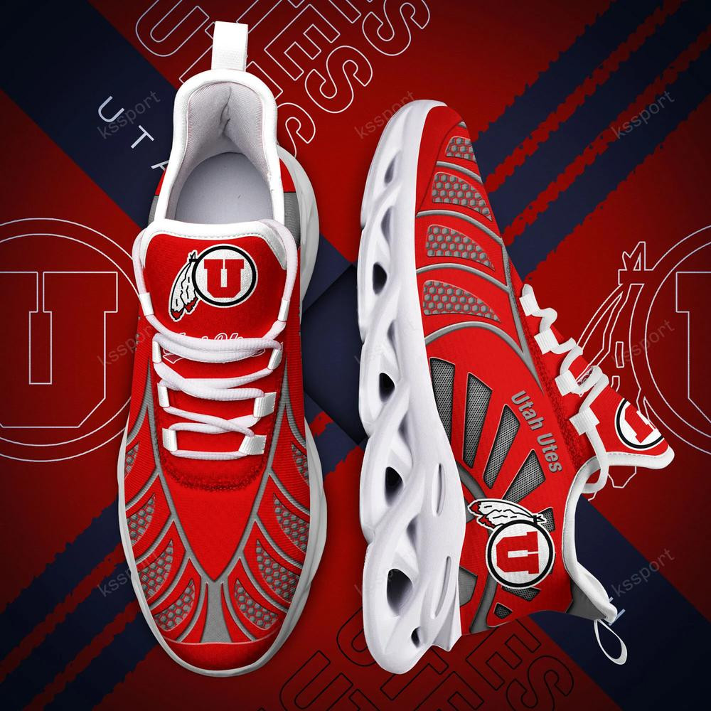 Utah Utes Max Soul Clunky, Black And White Running Shoes