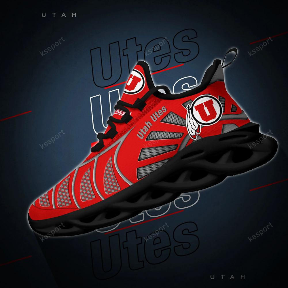 Utah Utes Max Soul Clunky, Black And White Running Shoes