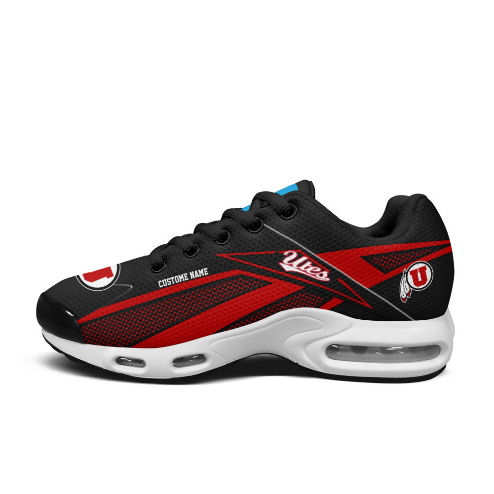 Utah Utes Personalized Name Team Colors Supersonic Line Pattern TN Shoes Air Cushion Sneakers