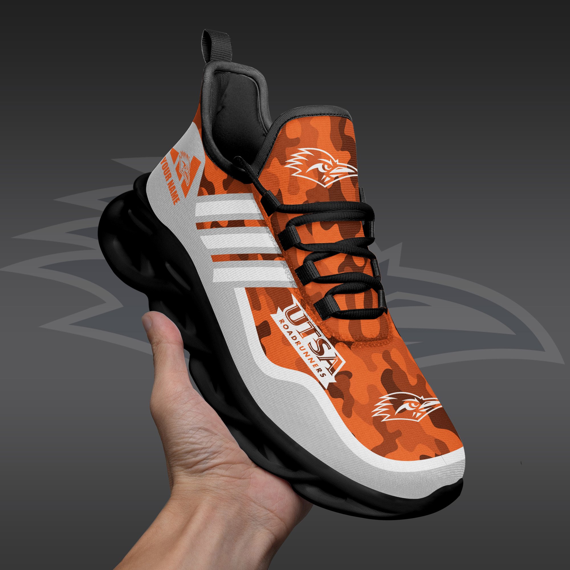 UTSA Roadrunners Black Max Soul Shoes 2026 Versions Custom Name 466