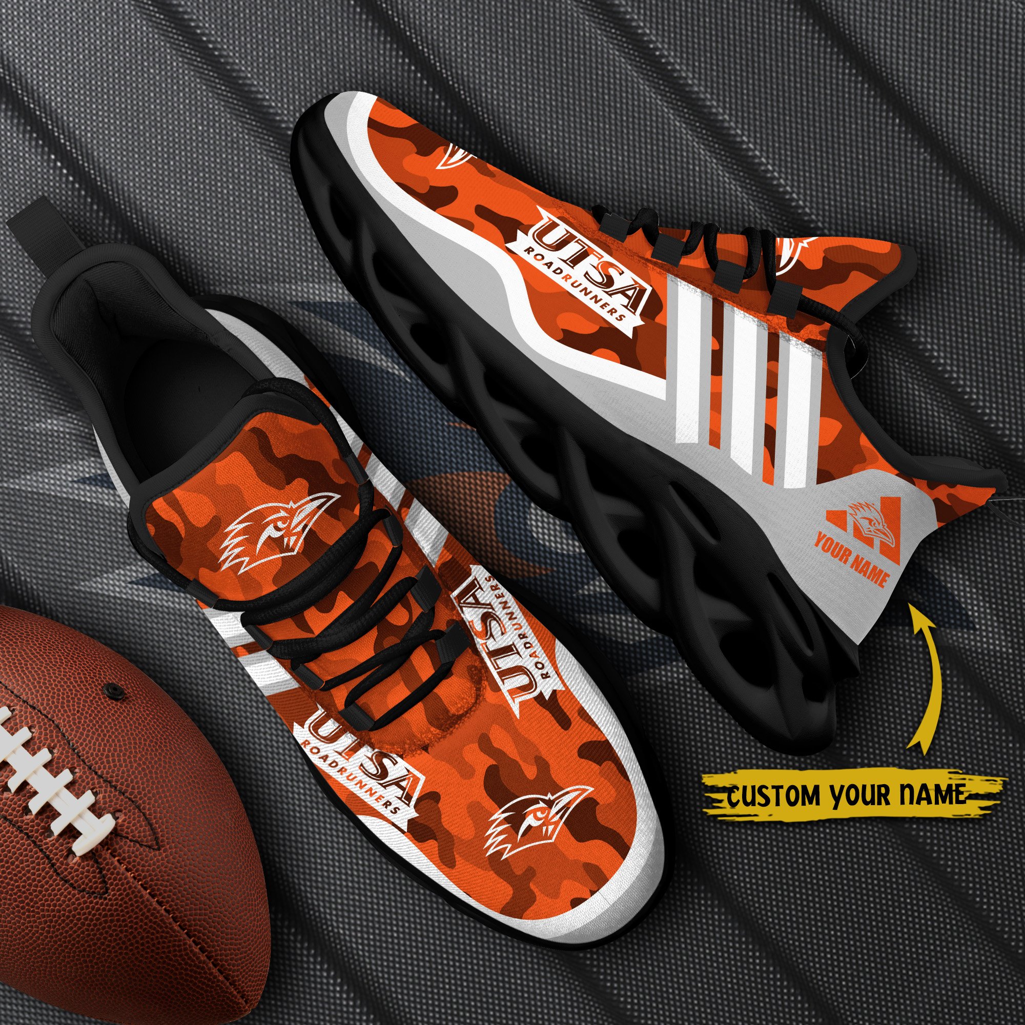UTSA Roadrunners Black Max Soul Shoes 2026 Versions Custom Name 466