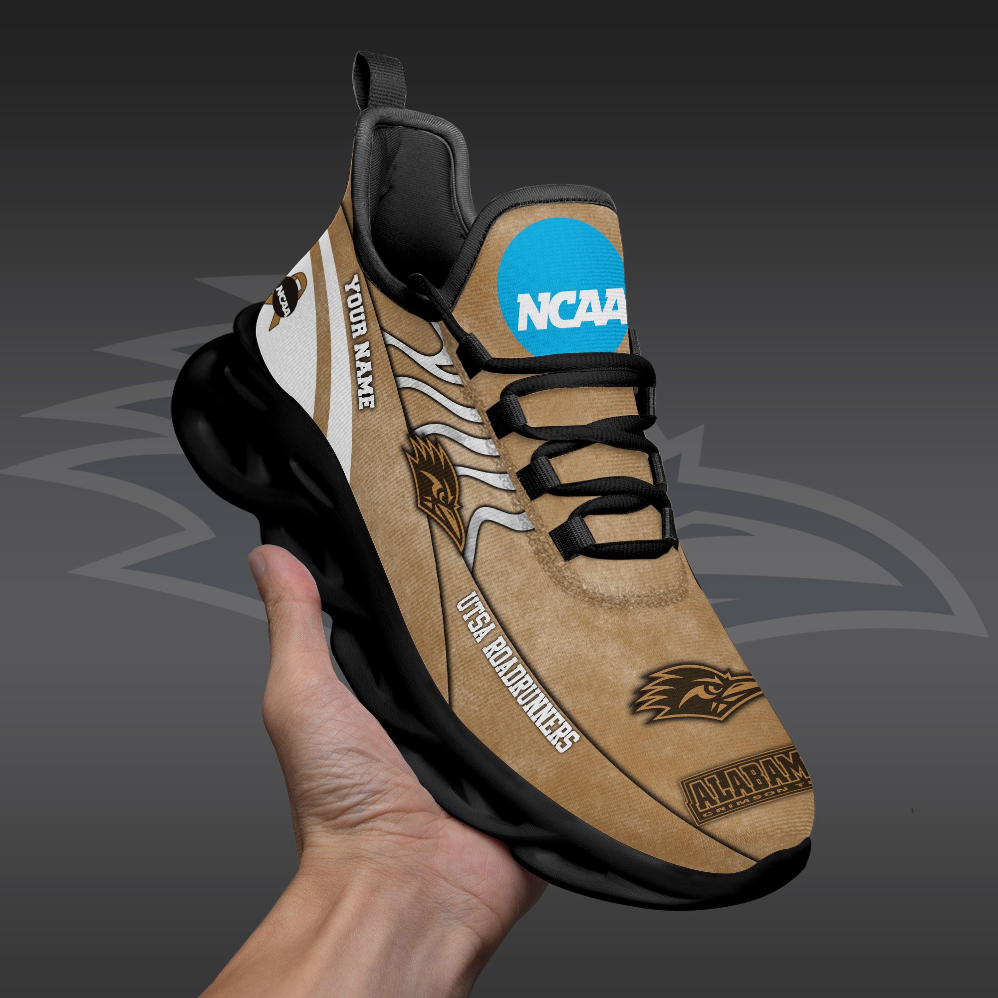 UTSA Roadrunners Black Max Soul Shoes 2026 Versions Custom Your Name And Number 312