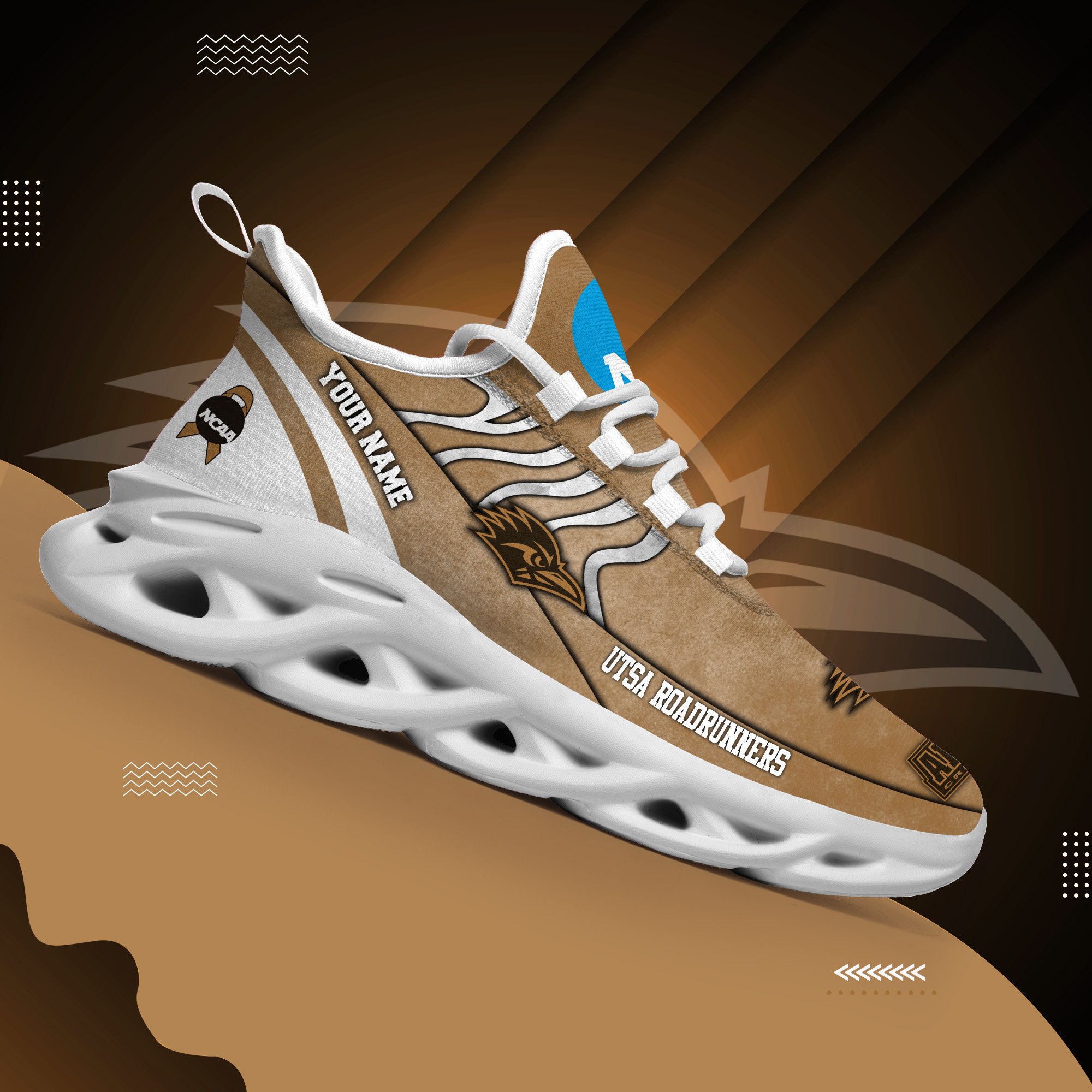 UTSA Roadrunners Black Max Soul Shoes 2026 Versions Custom Your Name And Number 312