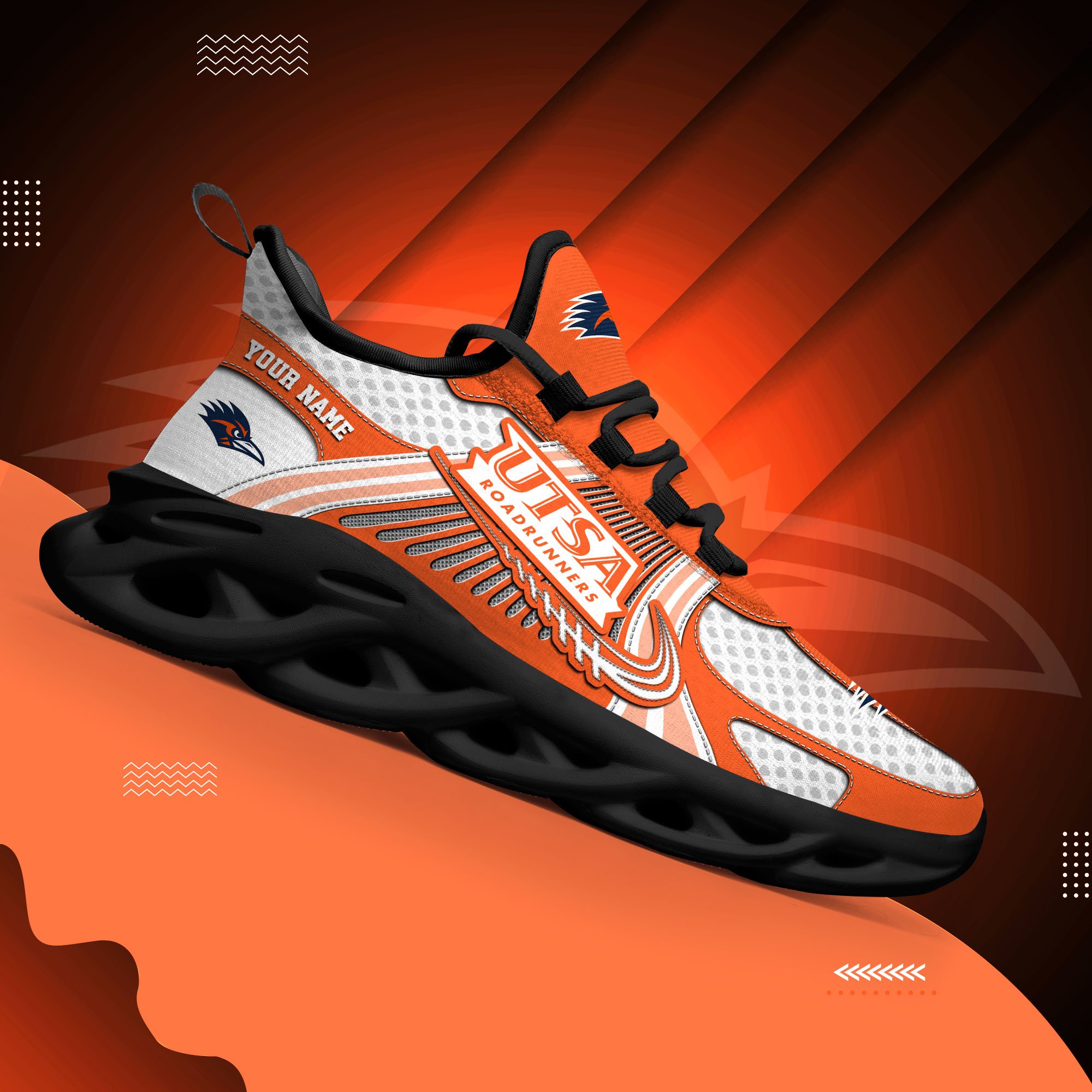 UTSA Roadrunners Clunky Sneakers Custom Your Name, Sport Sneakers, Sport Gifts For Fan, Gifts For Him