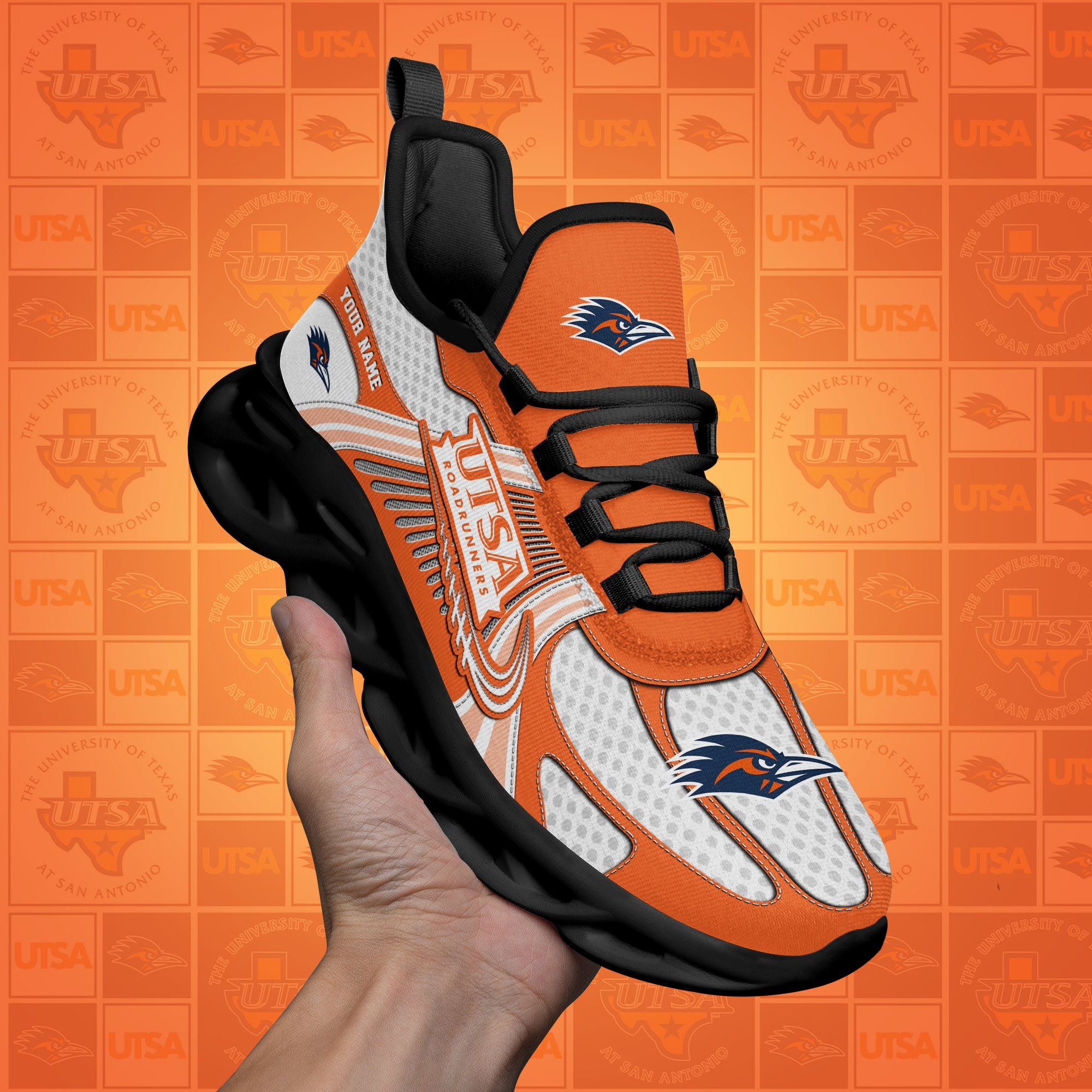 UTSA Roadrunners Clunky Sneakers Custom Your Name, Sport Sneakers, Sport Gifts For Fan, Gifts For Him