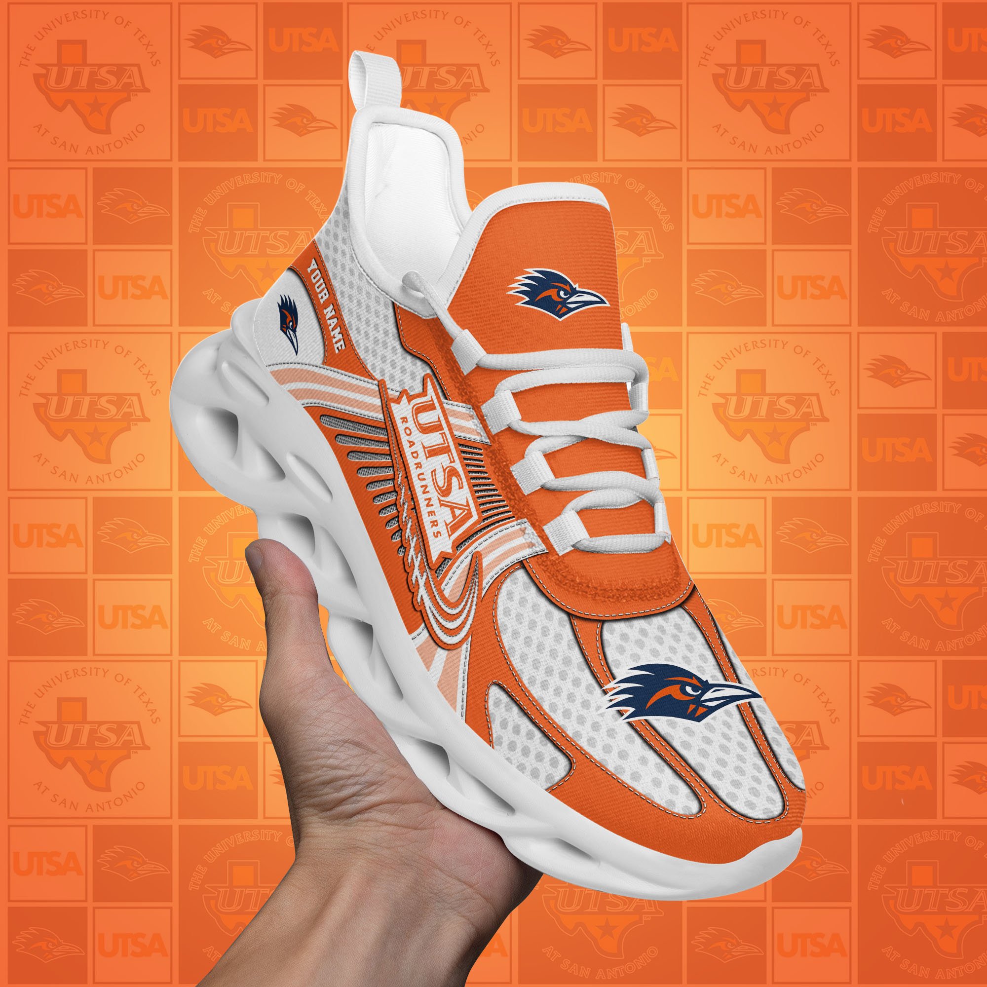 UTSA Roadrunners Clunky Sneakers Custom Your Name, Sport Sneakers, Sport Gifts For Fan, Gifts For Him