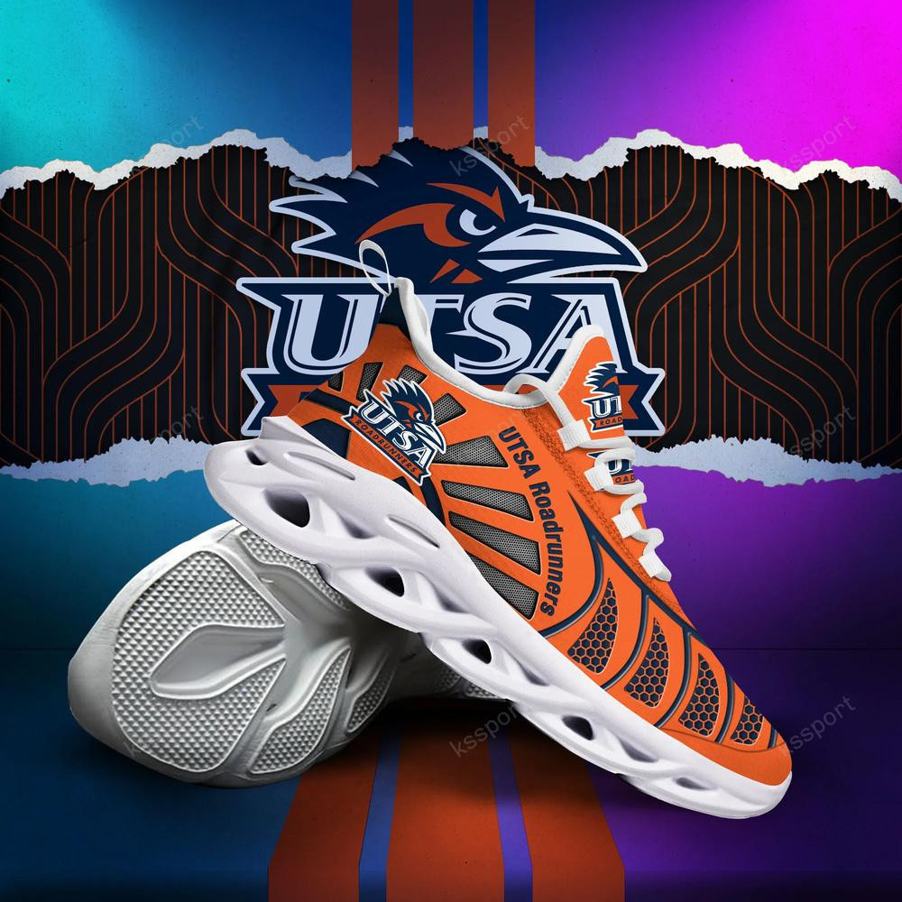 Utsa Roadrunners Max Soul Clunky, Black And White Running Shoes
