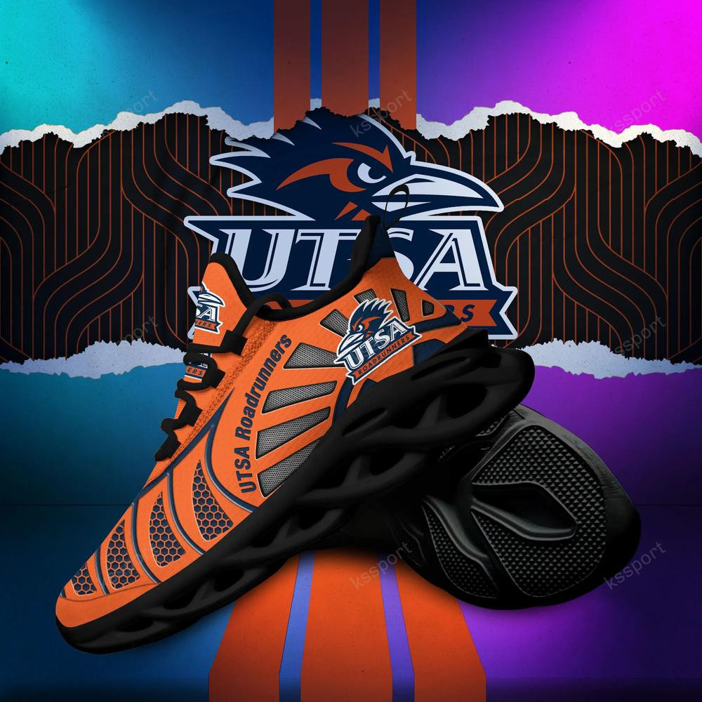 Utsa Roadrunners Max Soul Clunky, Black And White Running Shoes