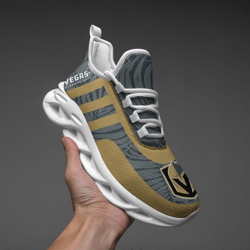 Vegas Golden Knights Leaf and Stripe Pattern Men's and Women's Max Soul Shoes NLA61266