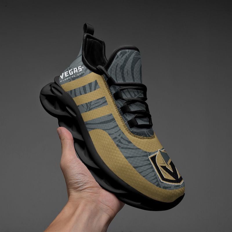 Vegas Golden Knights Leaf and Stripe Pattern Men's and Women's Max Soul Shoes NLA61266