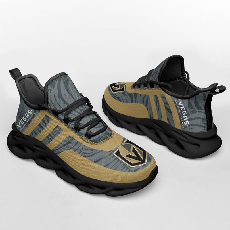 Vegas Golden Knights Leaf and Stripe Pattern Men's and Women's Max Soul Shoes NLA61266