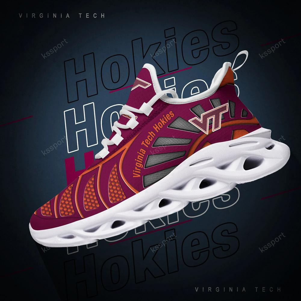 Virginia Tech Hokies Max Soul Clunky, Black And White Running Shoes