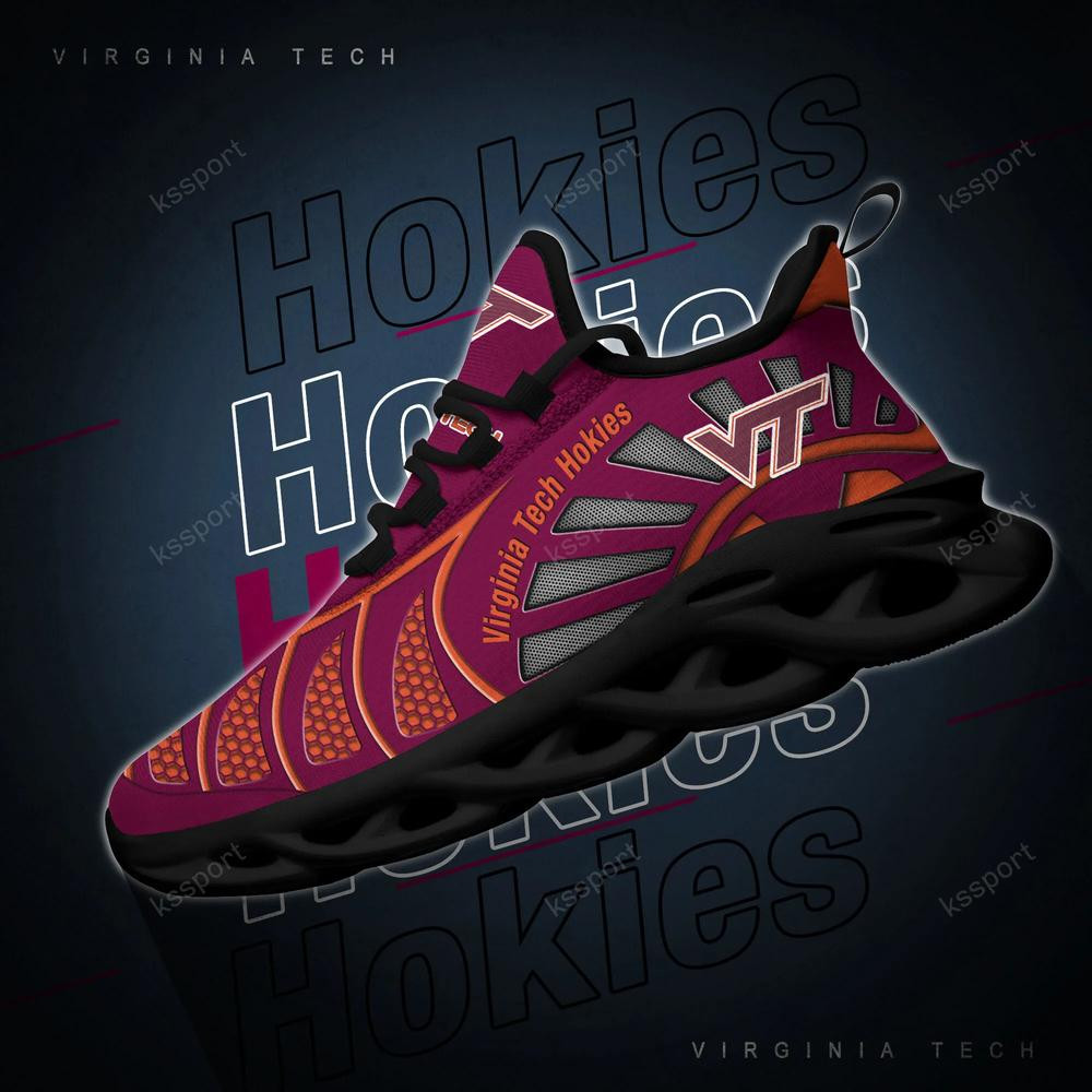 Virginia Tech Hokies Max Soul Clunky, Black And White Running Shoes