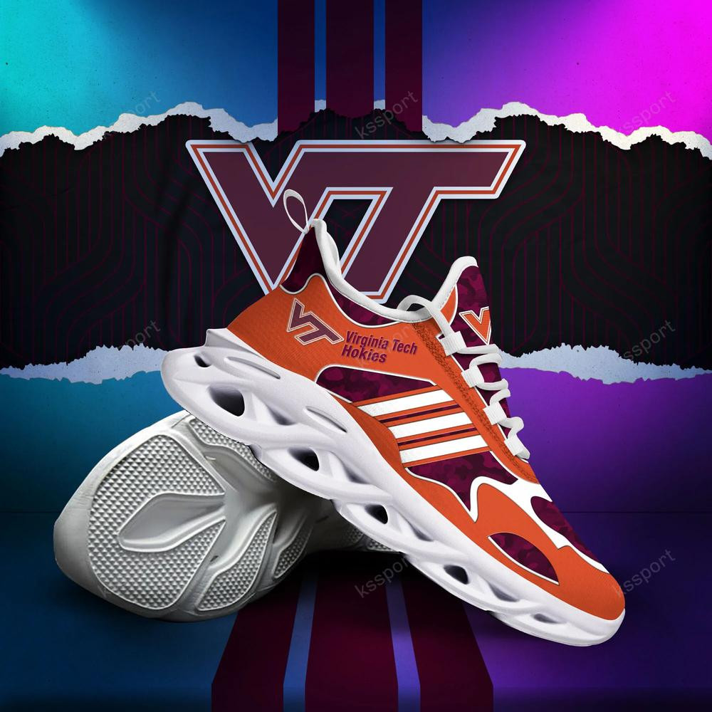 Virginia Tech Hokies Max Soul Clunky, Camo Running Sneakers For Fan Ever