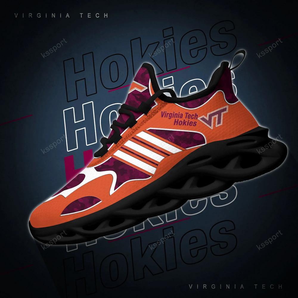 Virginia Tech Hokies Max Soul Clunky, Camo Running Sneakers For Fan Ever